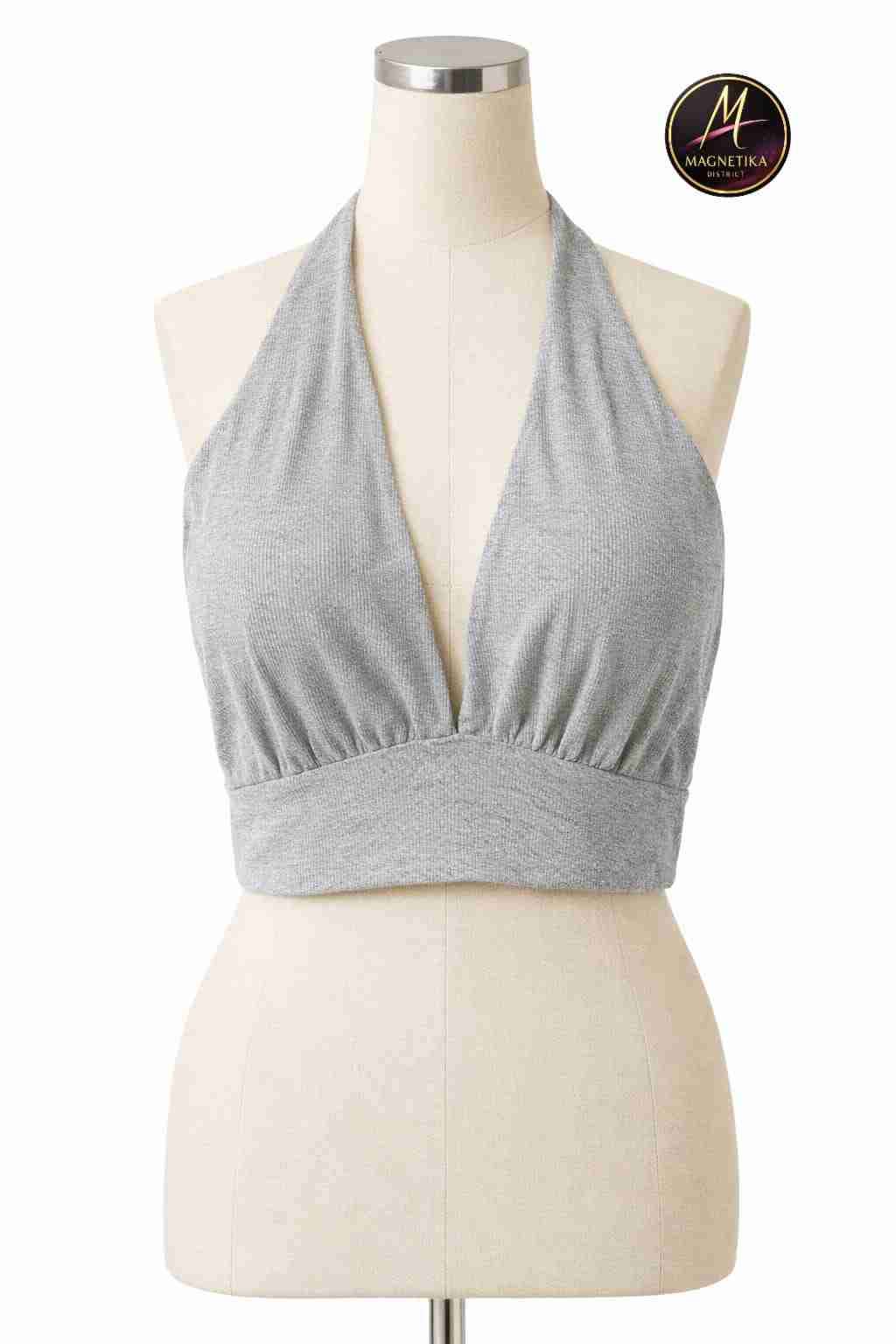 Top halter gris claro - miniatura 1
