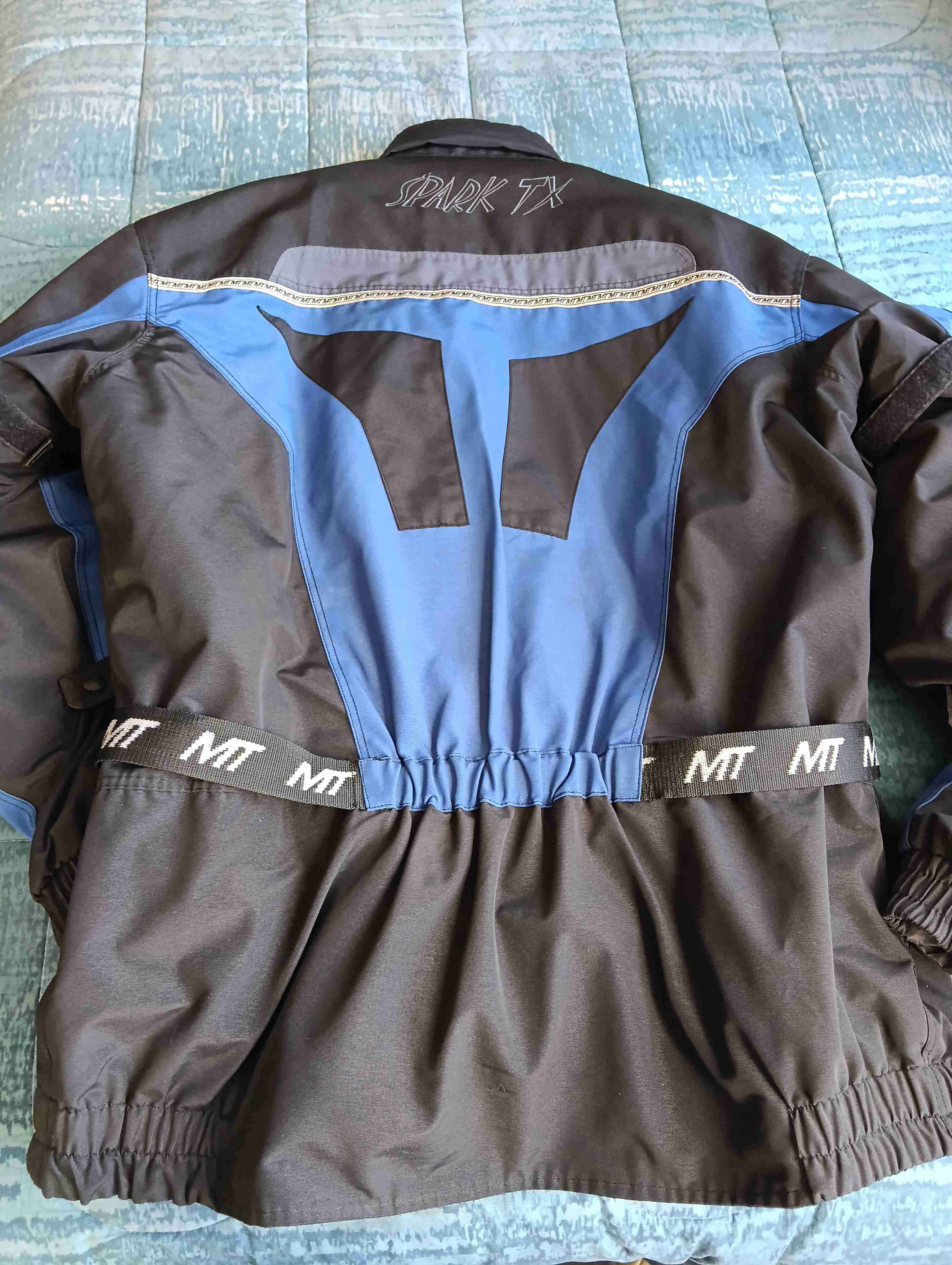 Chaqueta moto Isokad negra y azul - miniatura 2