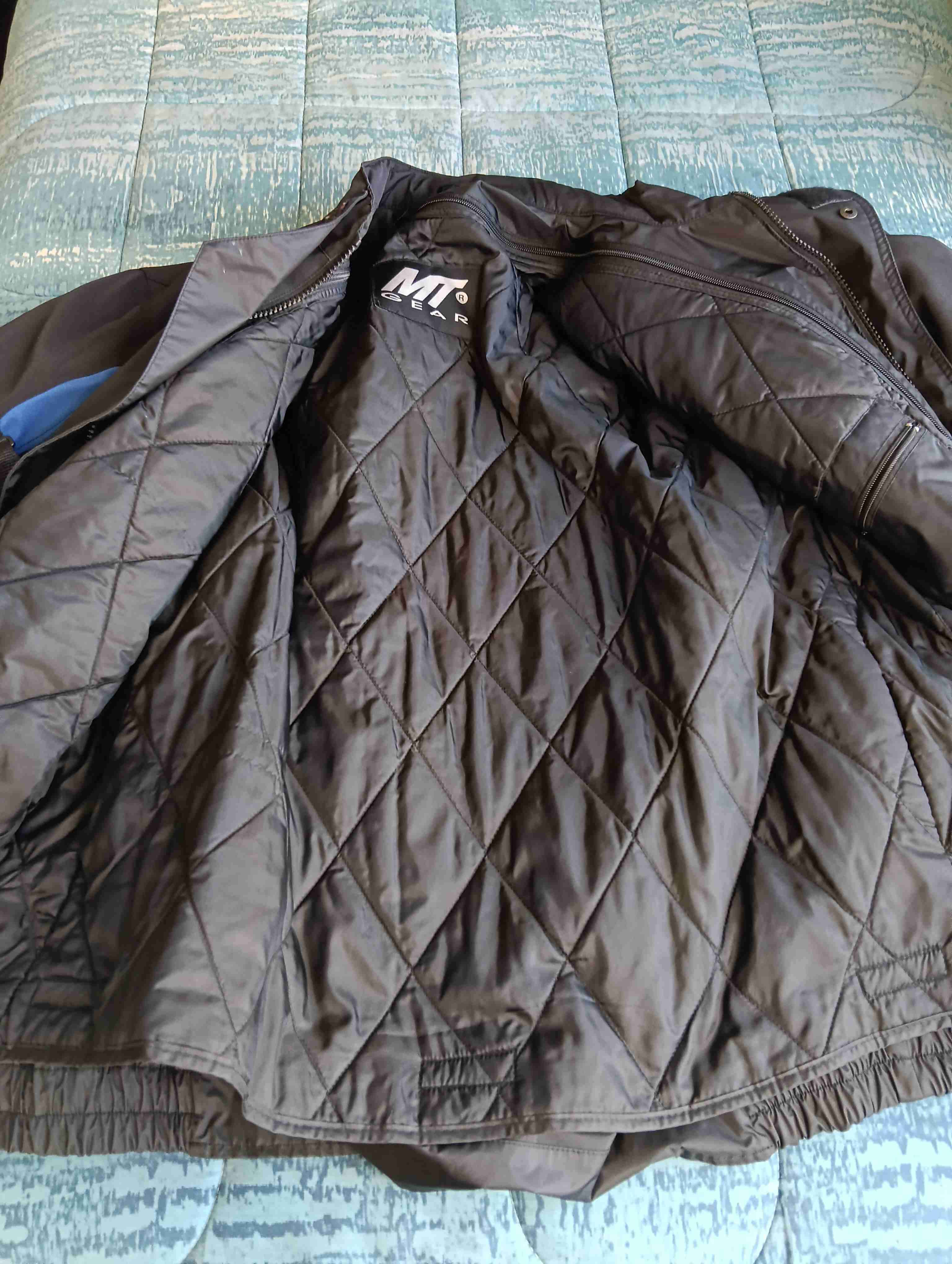 Chaqueta moto Isokad negra y azul - miniatura 3