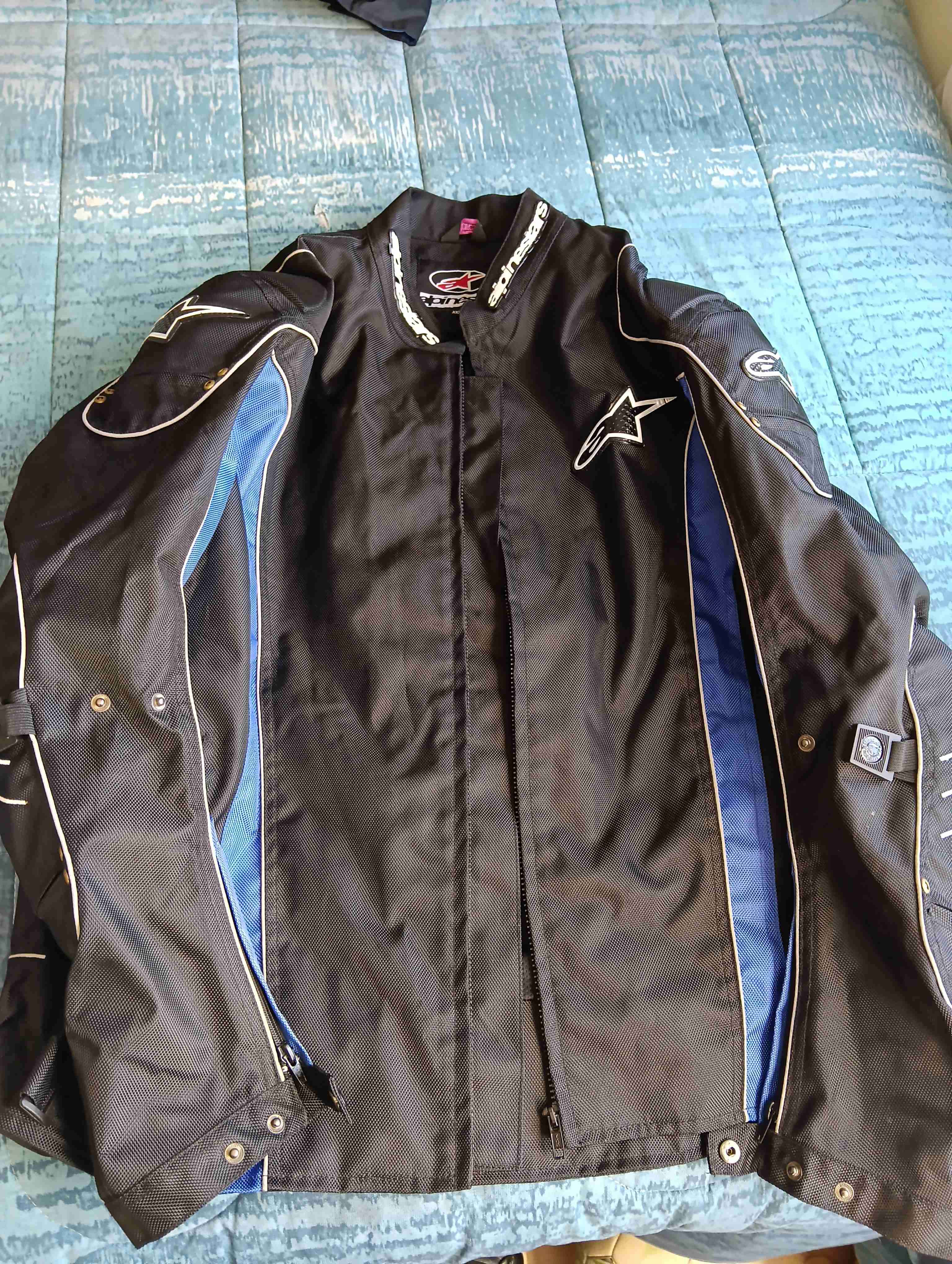 Chaqueta moto Isokad negra y azul - miniatura 4
