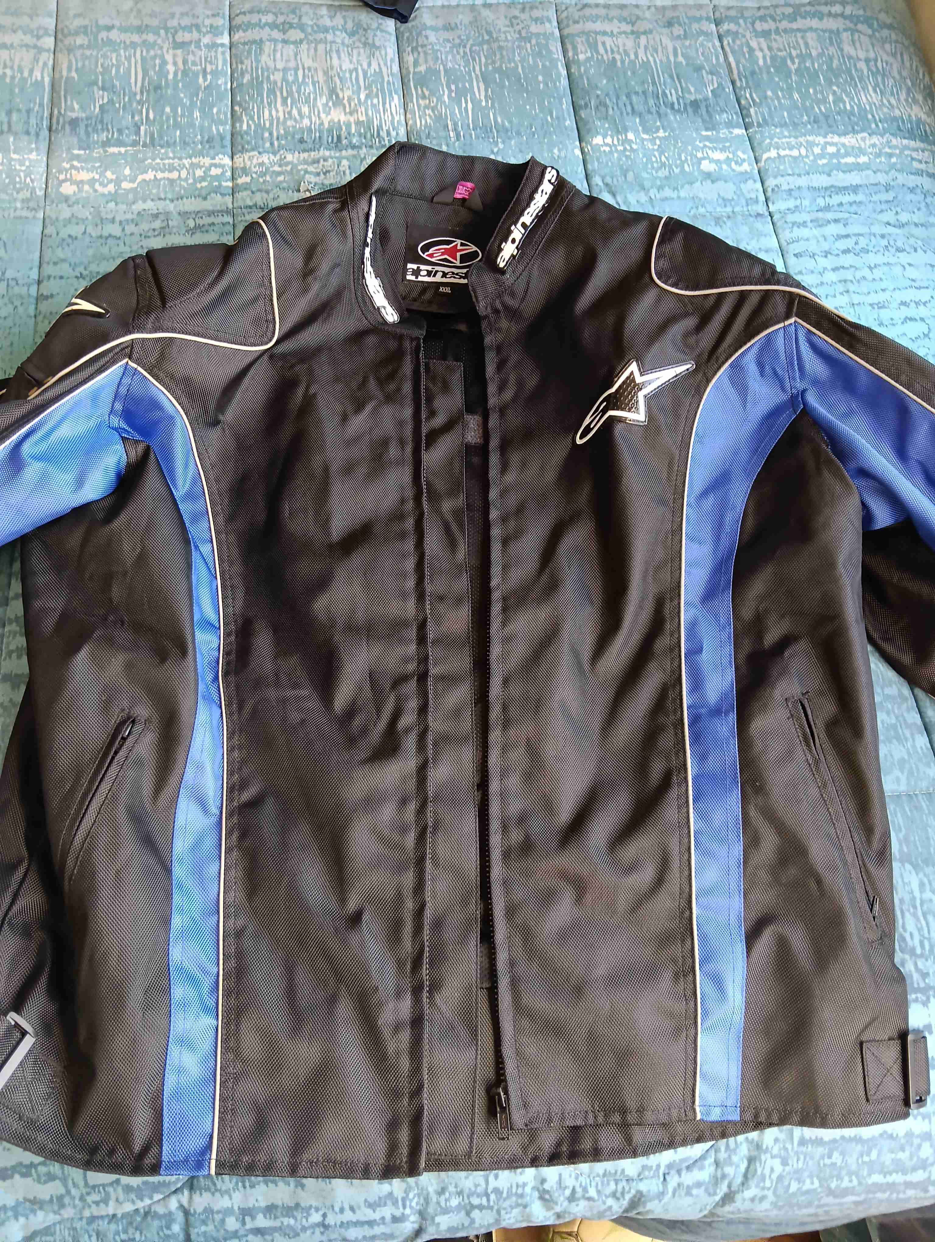 Chaqueta moto Isokad negra y azul - miniatura 5