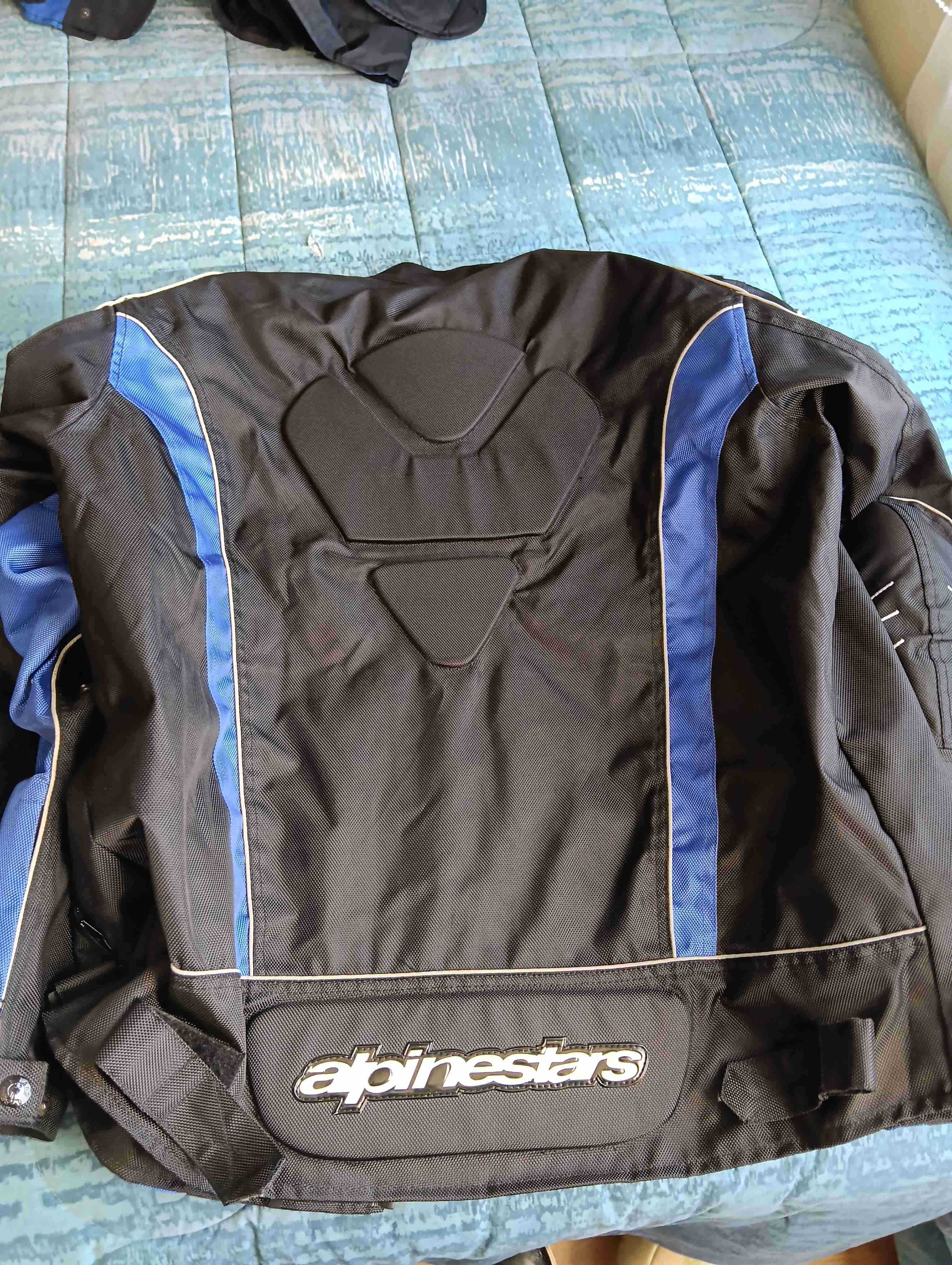 Chaqueta moto Isokad negra y azul - miniatura 6