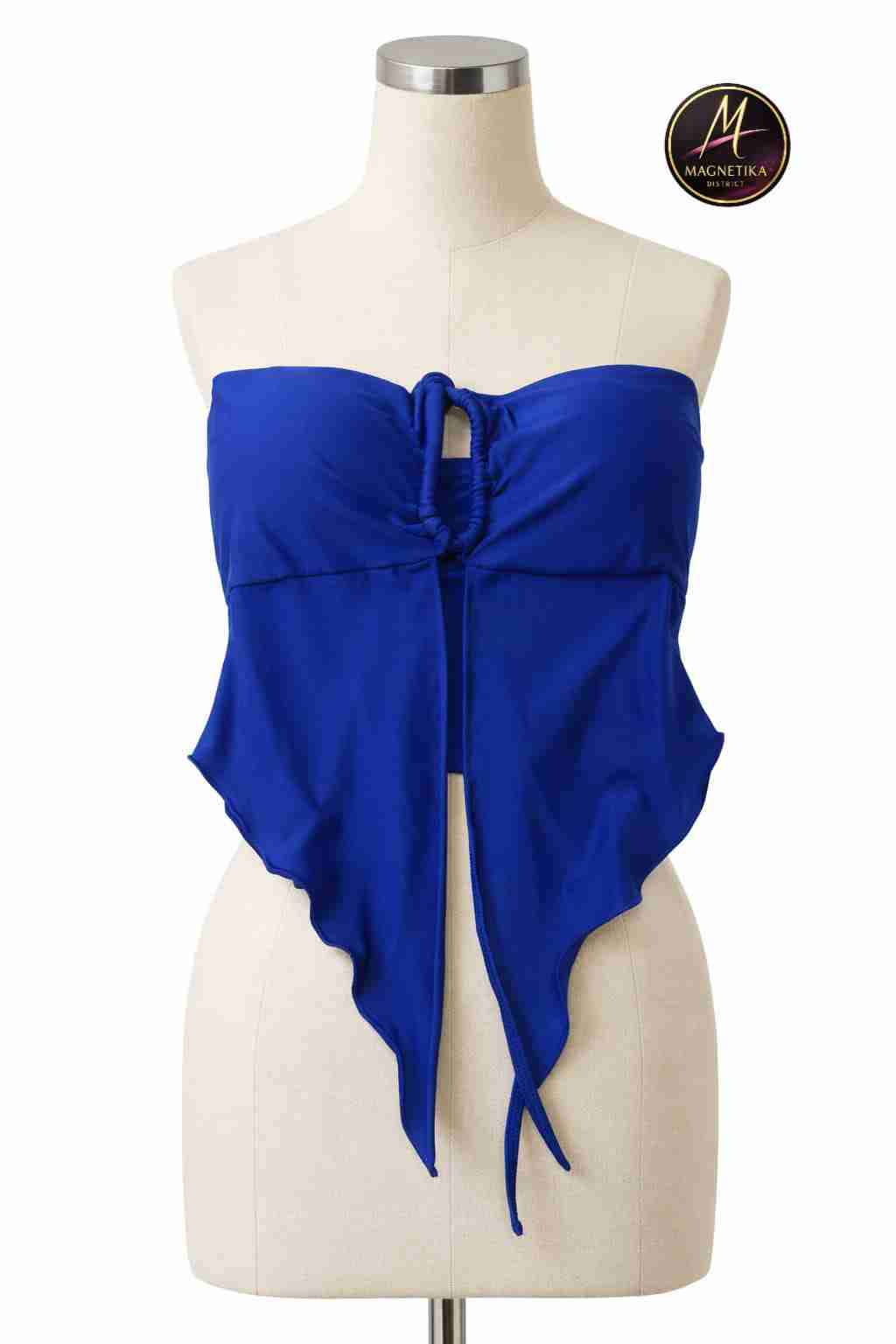 Top azul sin tirantes - 1