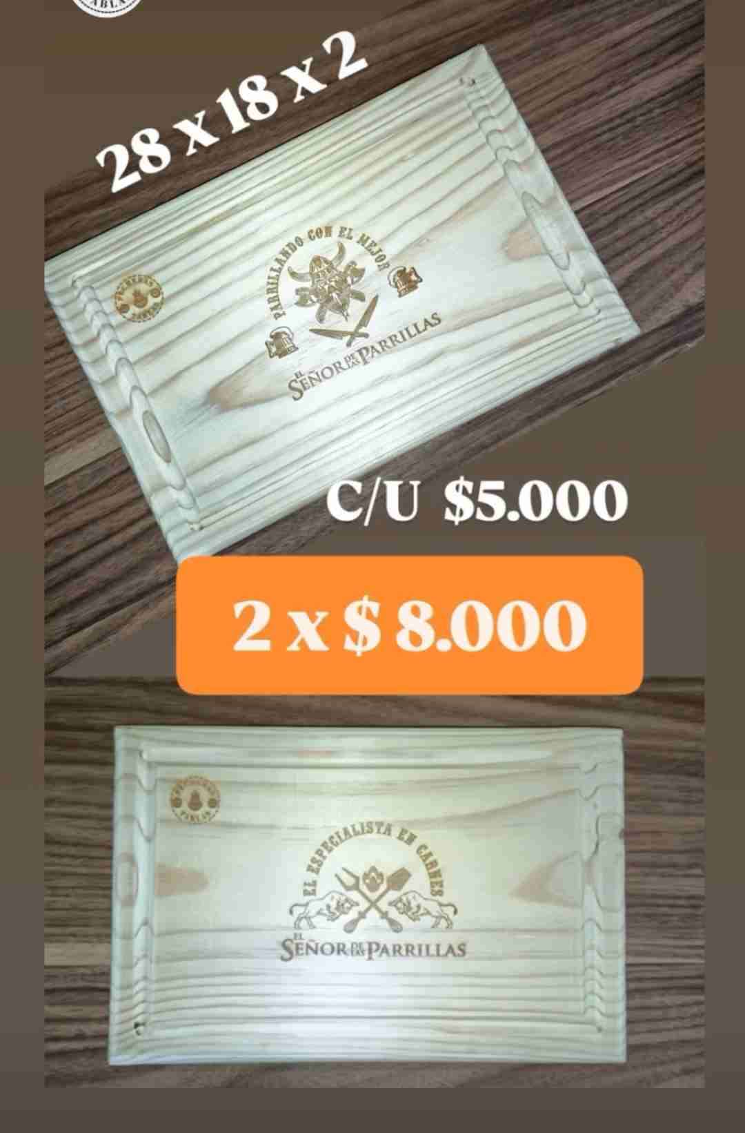 Tabla de madera para parrilla