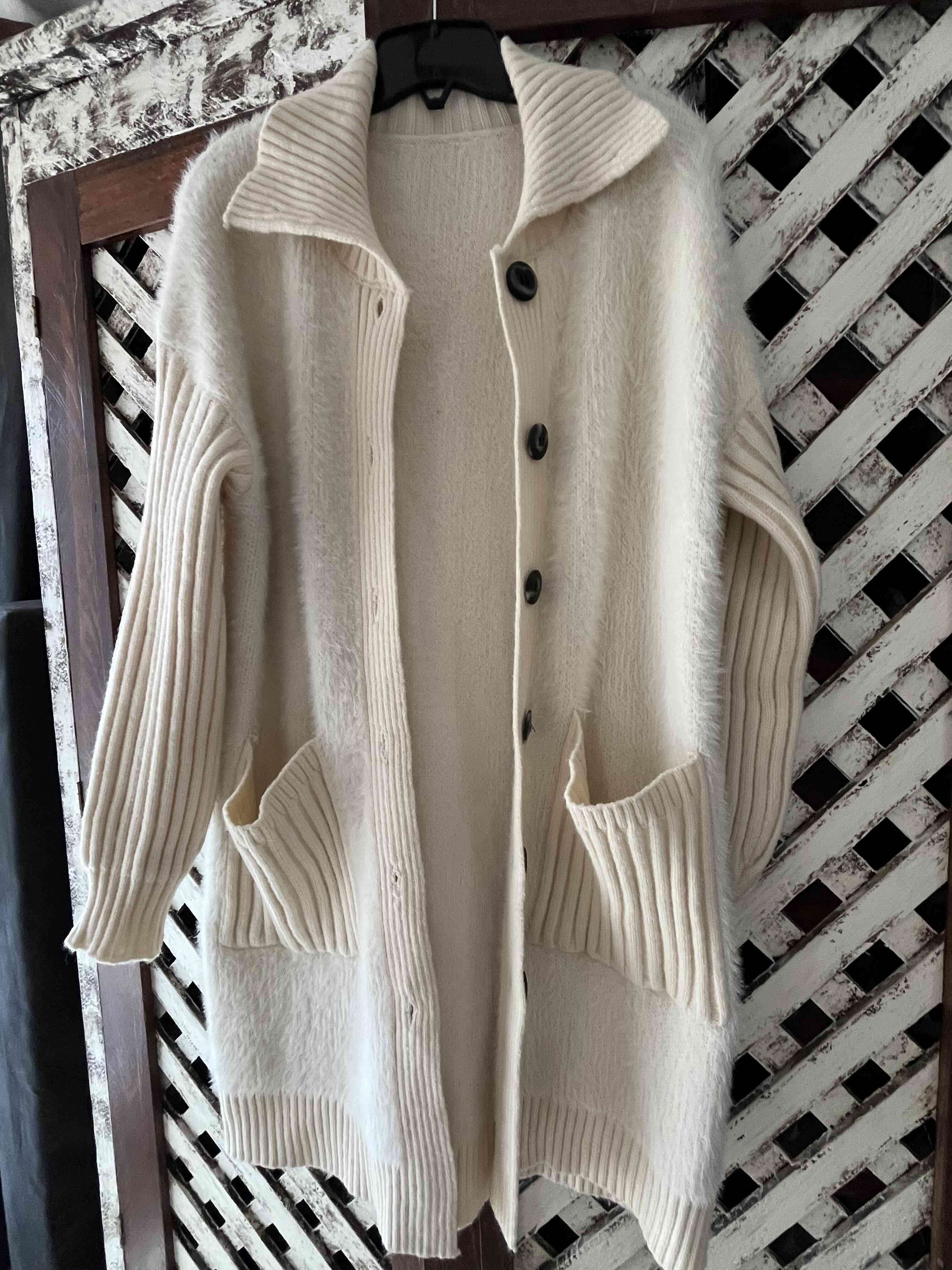 Abrigo de lana blanco - miniatura 1