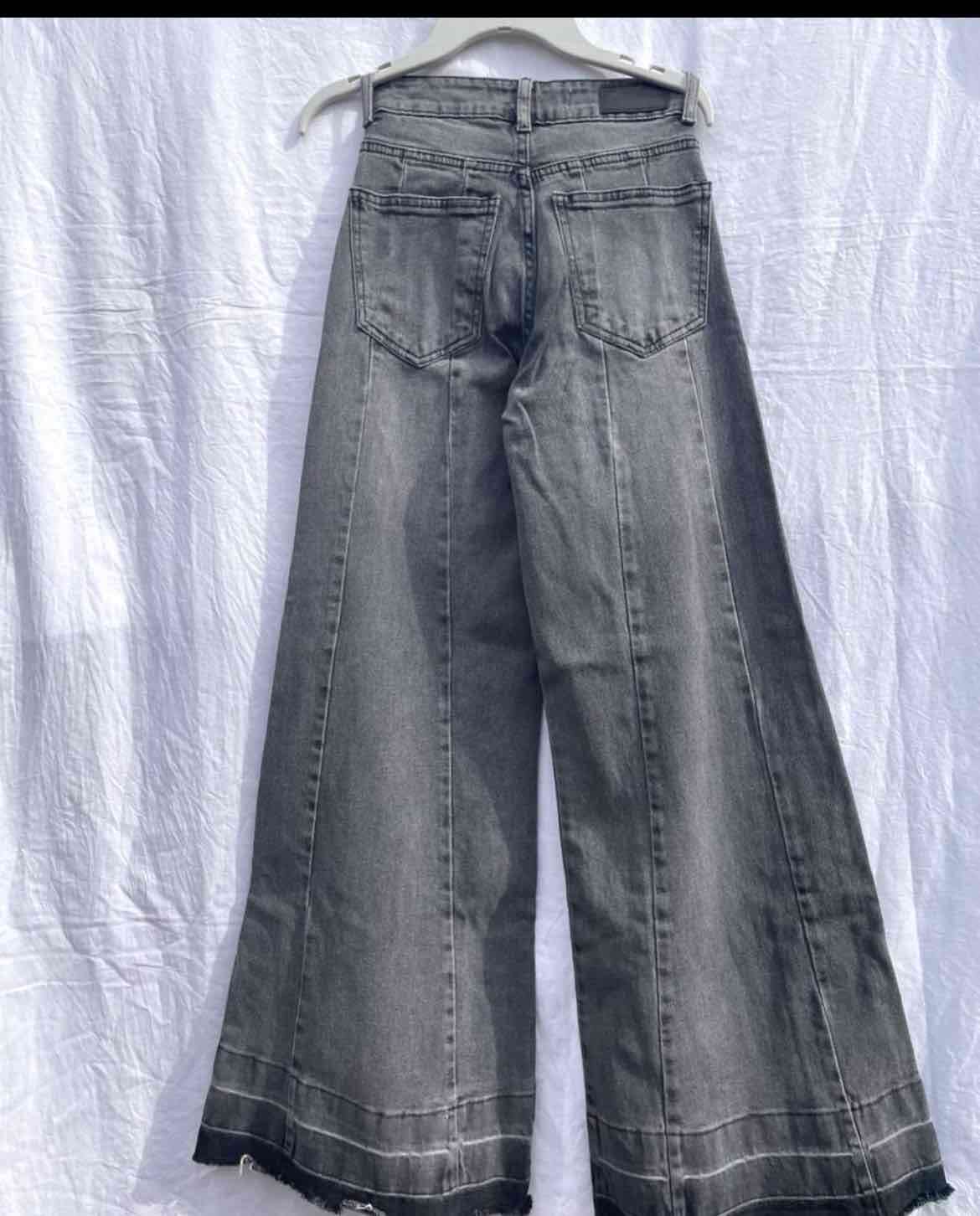 Pantalones gris anchos - miniatura 2