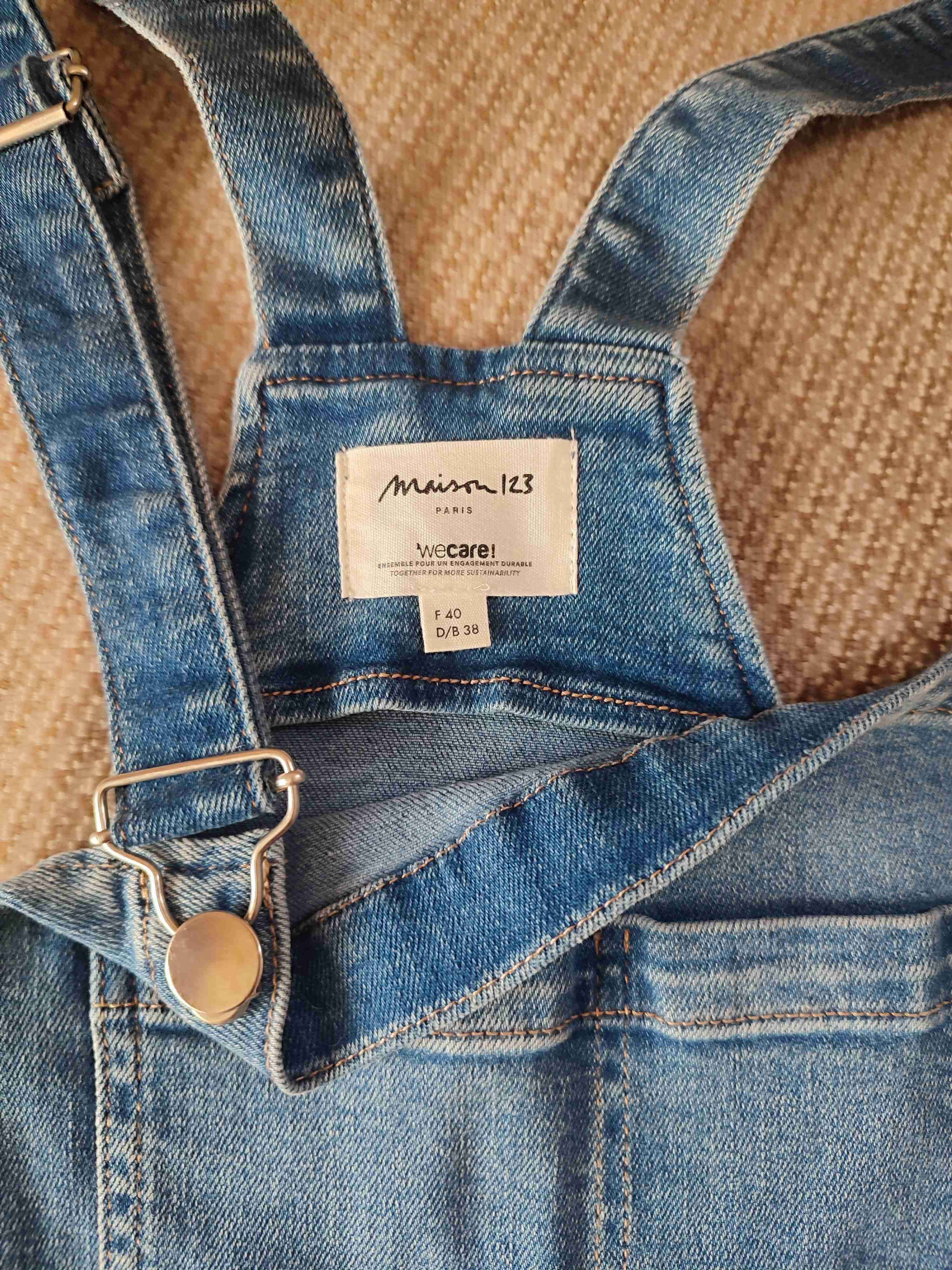 Jardinera jeans azul mujer Marca Maison 123 - miniatura 4