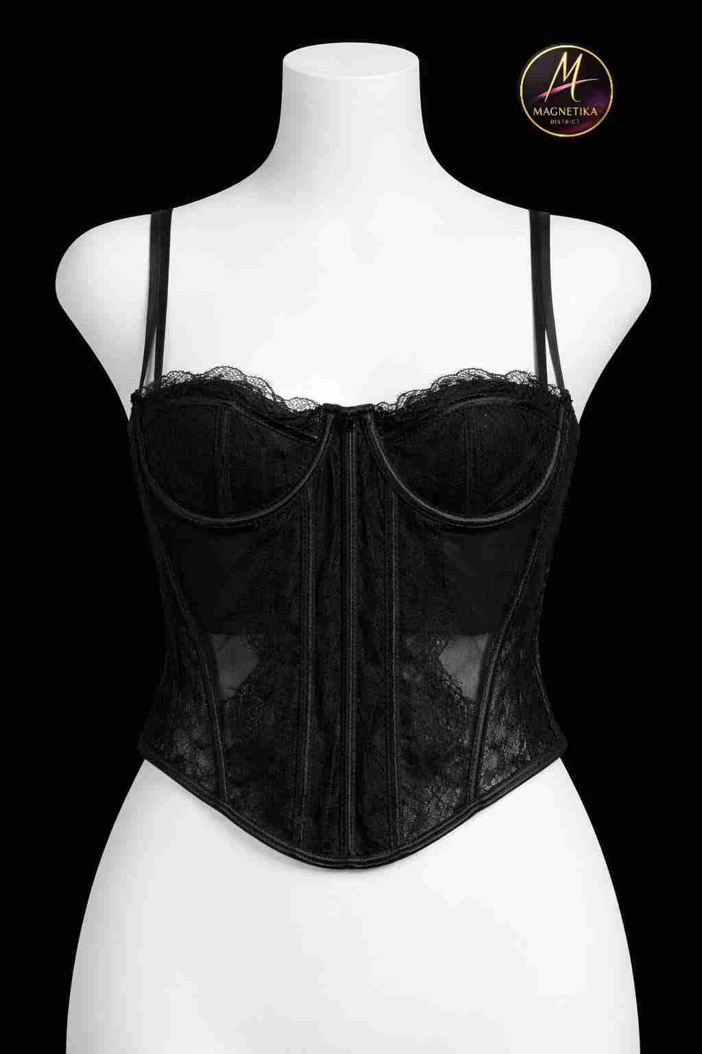 Corset blanco de encaje - miniatura 2