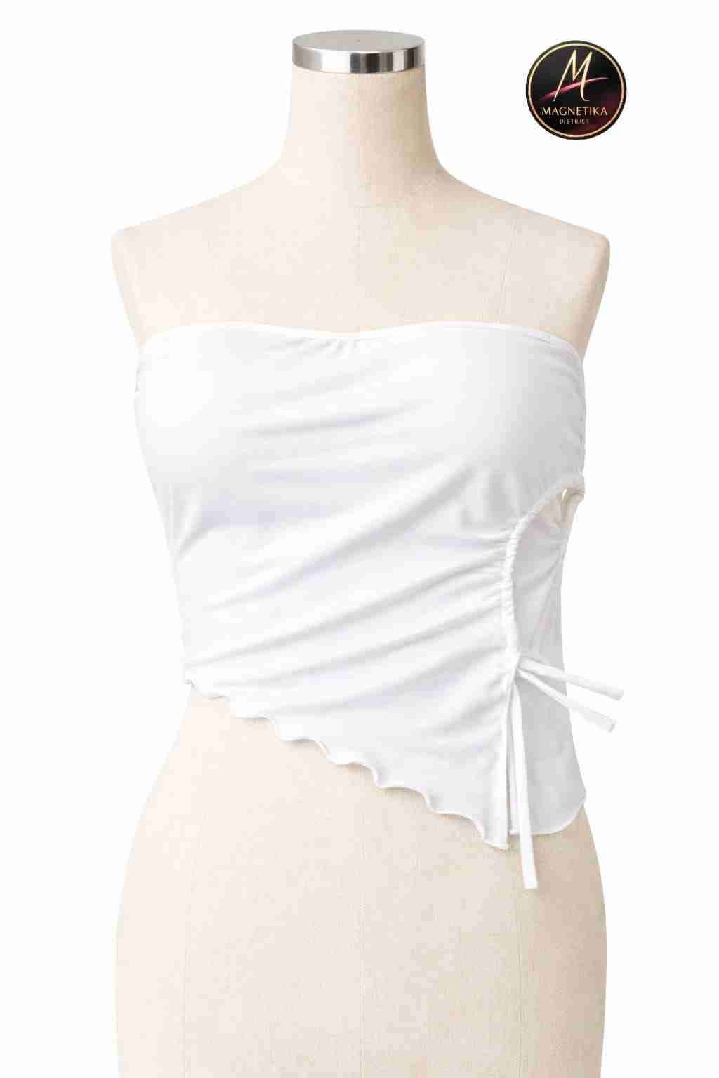 Corset blanco de encaje - miniatura 3