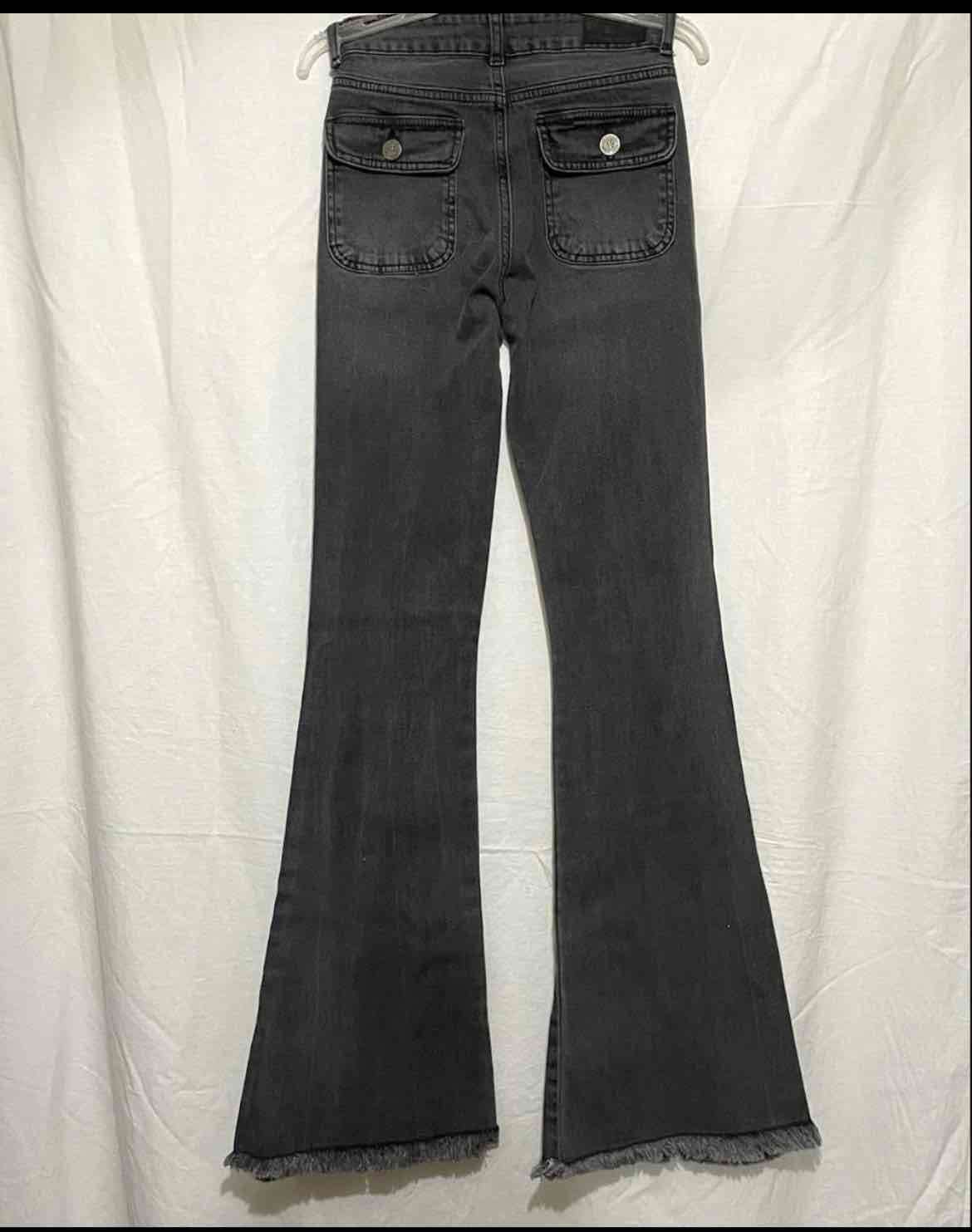 Jeans acampanados gris oscuro - miniatura 2