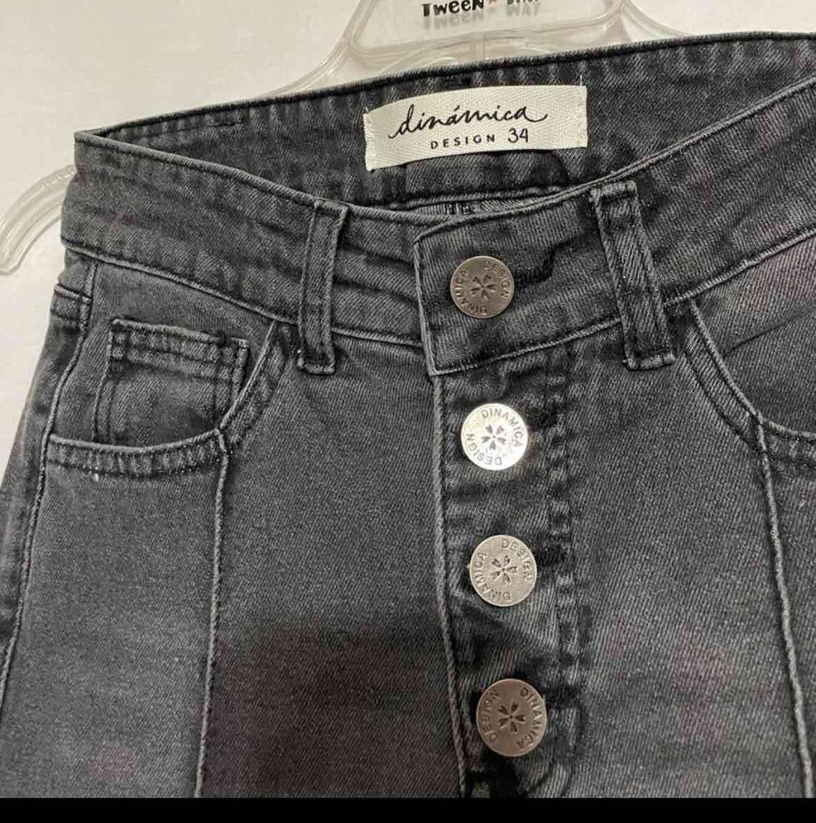 Jeans acampanados gris oscuro - miniatura 3