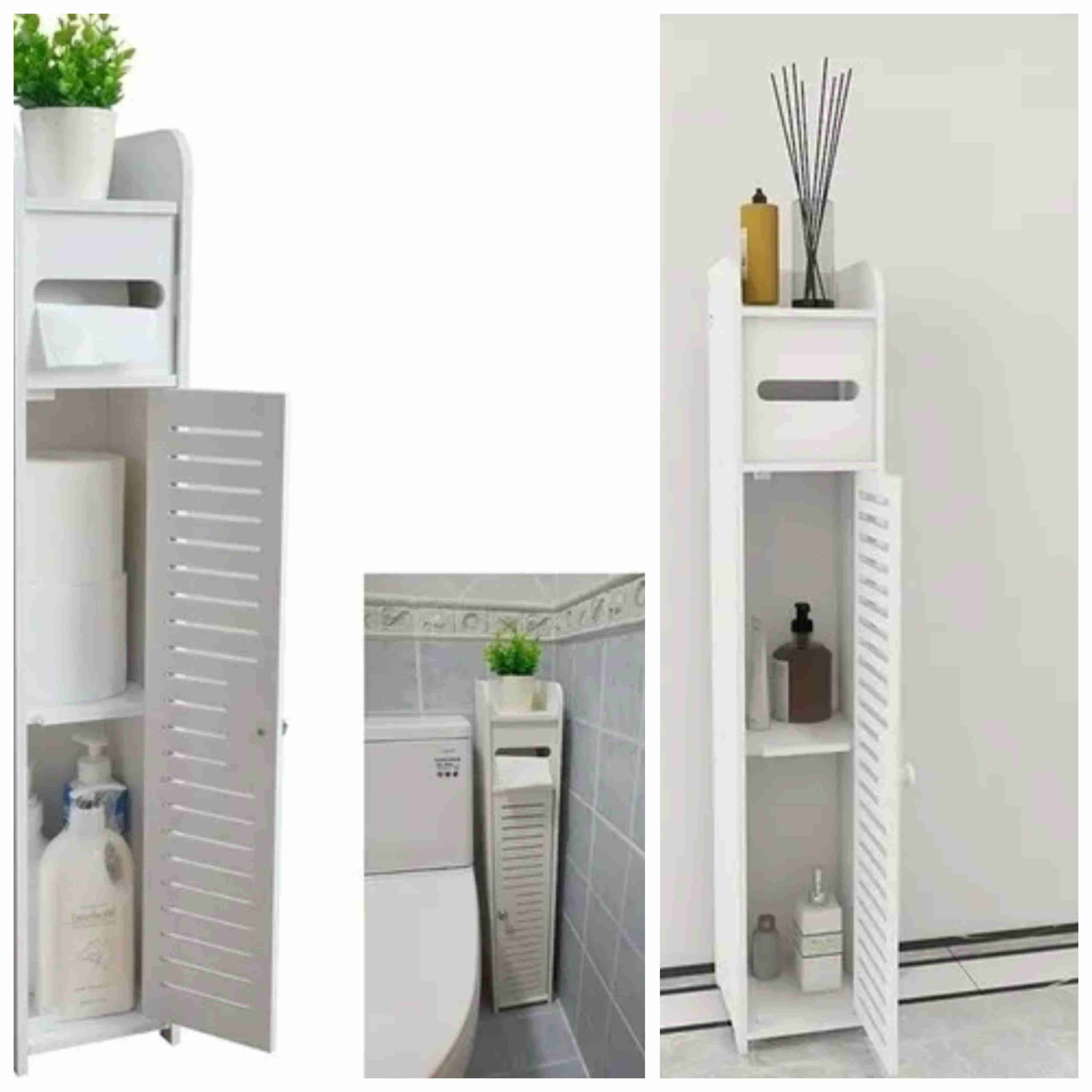 Mueble organizador blanco baño