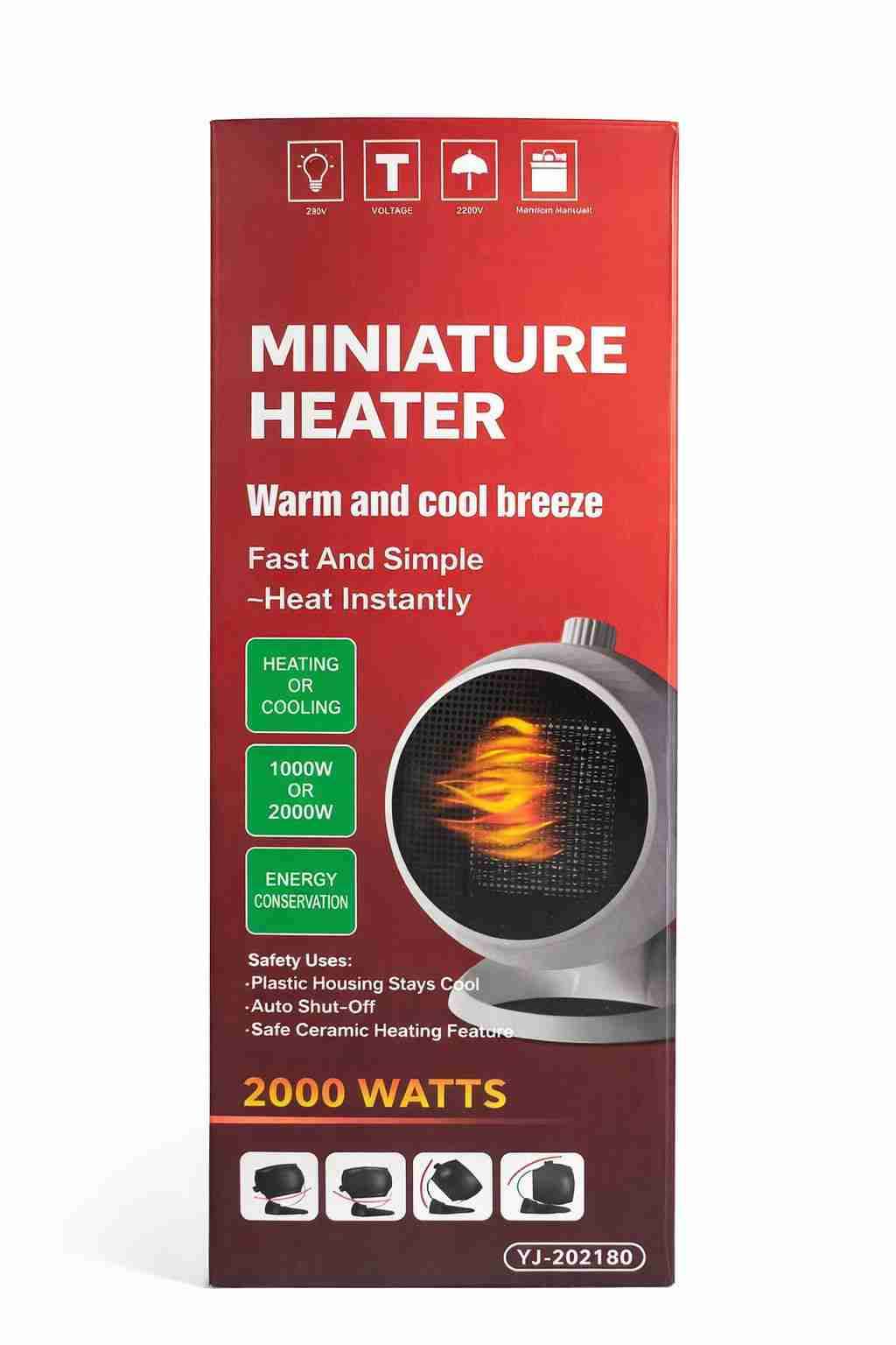 Calefactor Miniatura 2000W - miniatura 1