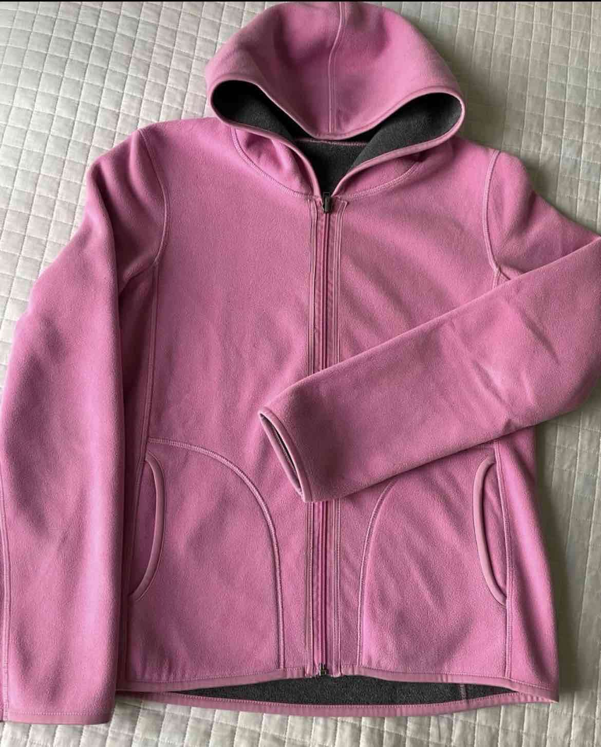 Poleron de polar gris y rosa - 2