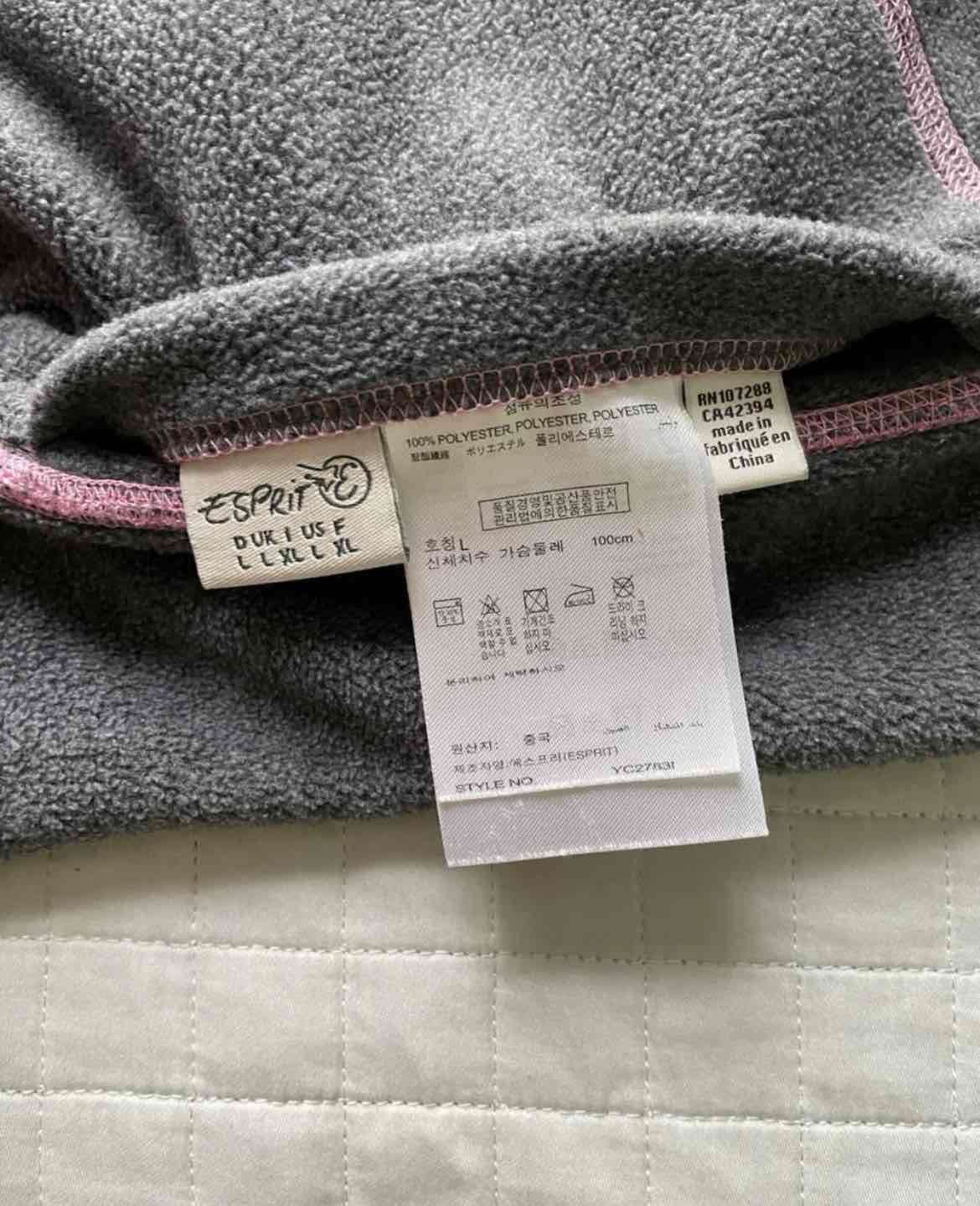 Poleron de polar gris y rosa - 3