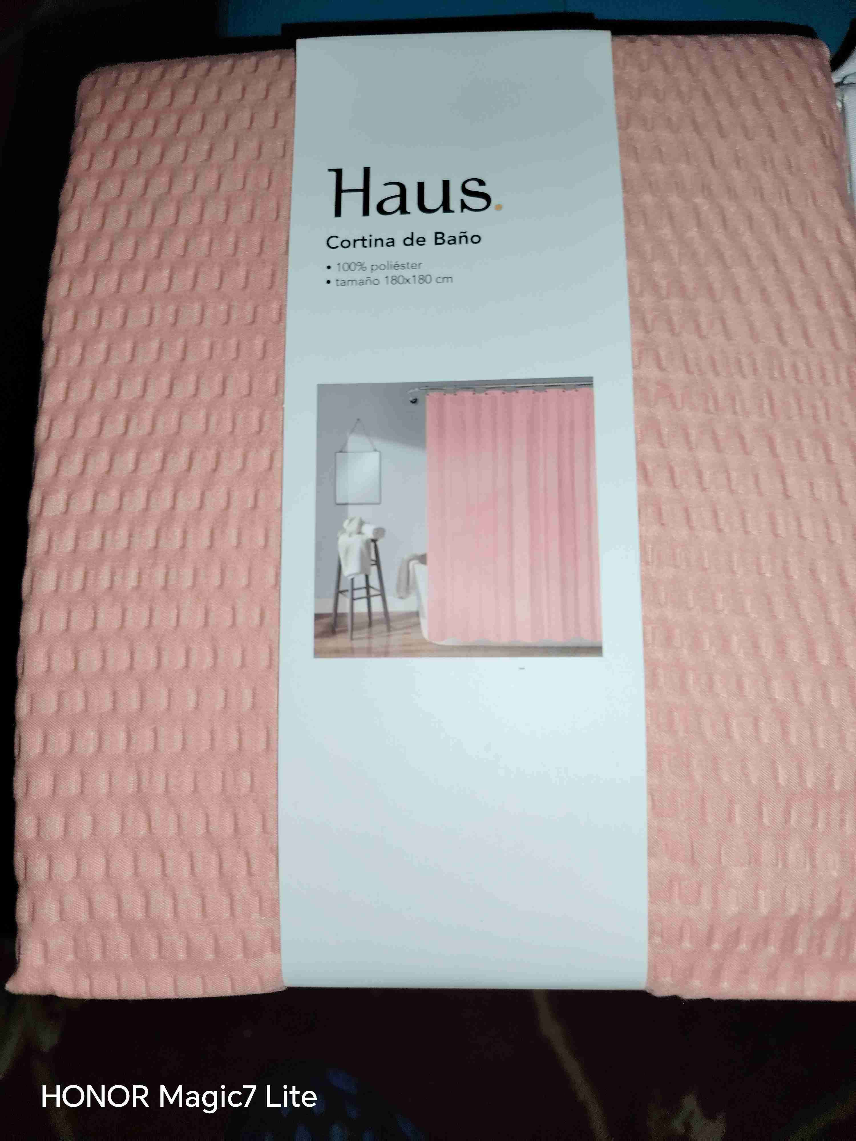 Cortina de baño rosada Haus - miniatura 1