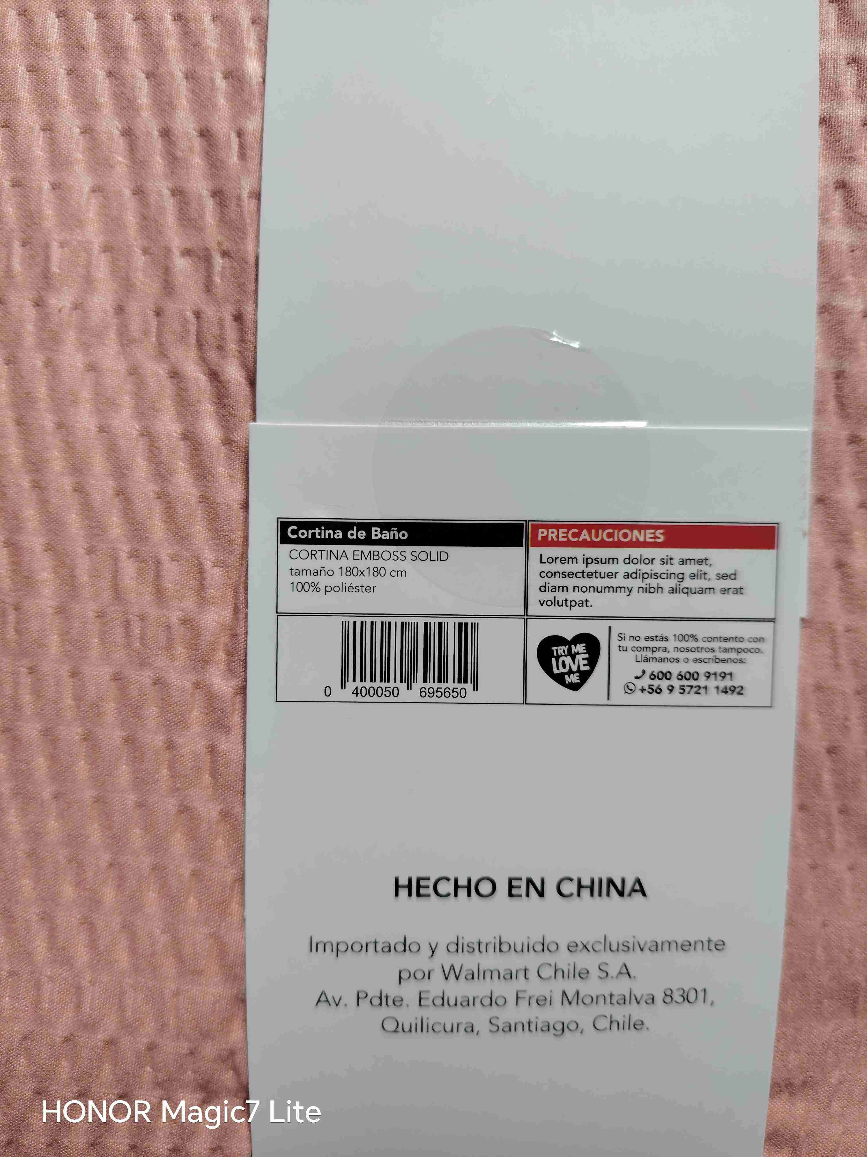 Cortina de baño rosada Haus - miniatura 2