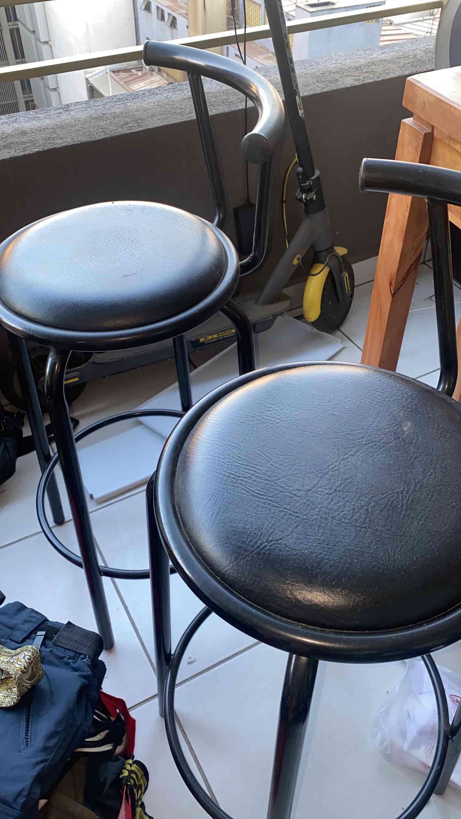 Set de 3 banquetas negras - miniatura 2