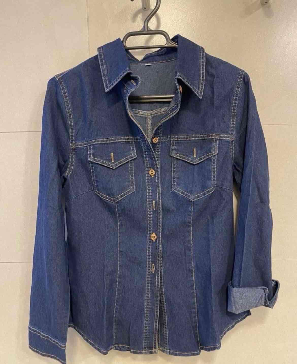 Camisa de mezclilla azul - miniatura 1