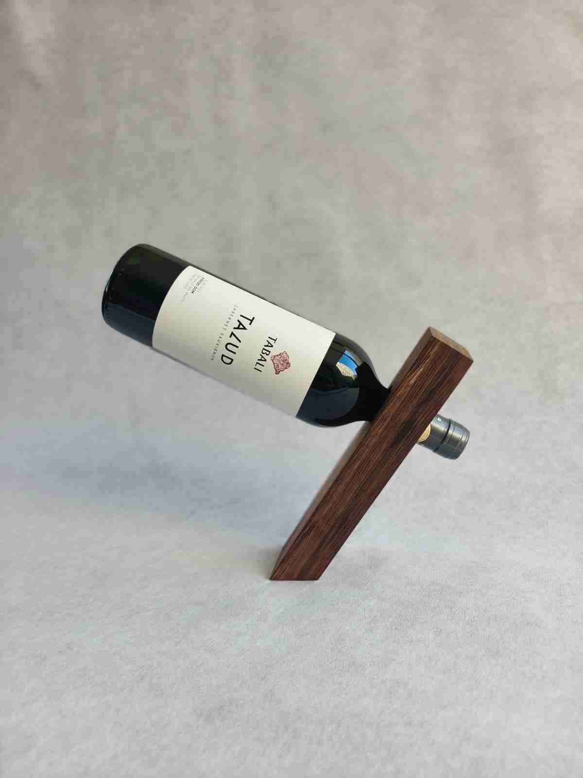 Porta botellas de vino  de roble