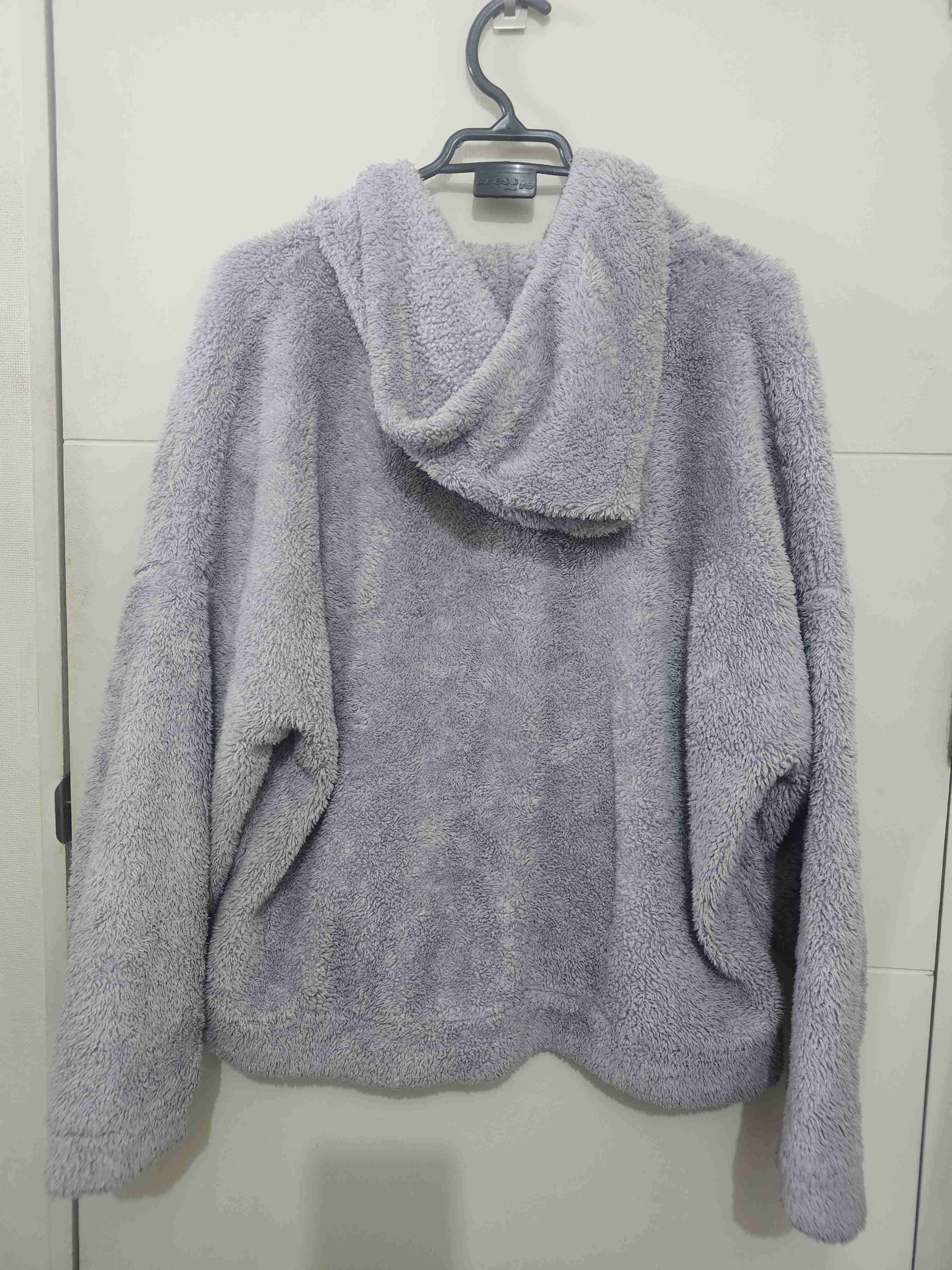 Chaqueta polar lila con capucha - 2