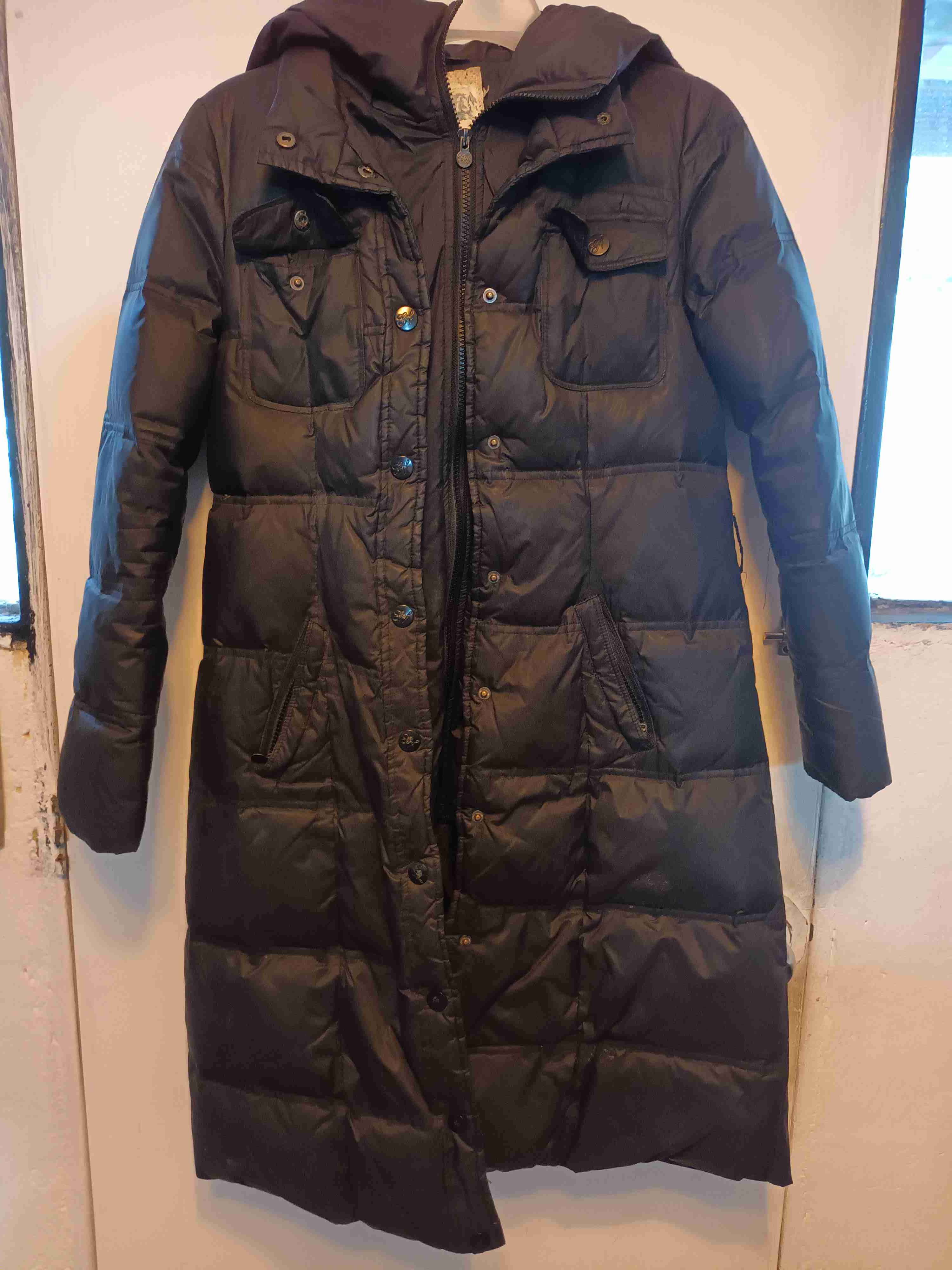 Abrigo largo acolchado negro - miniatura 1