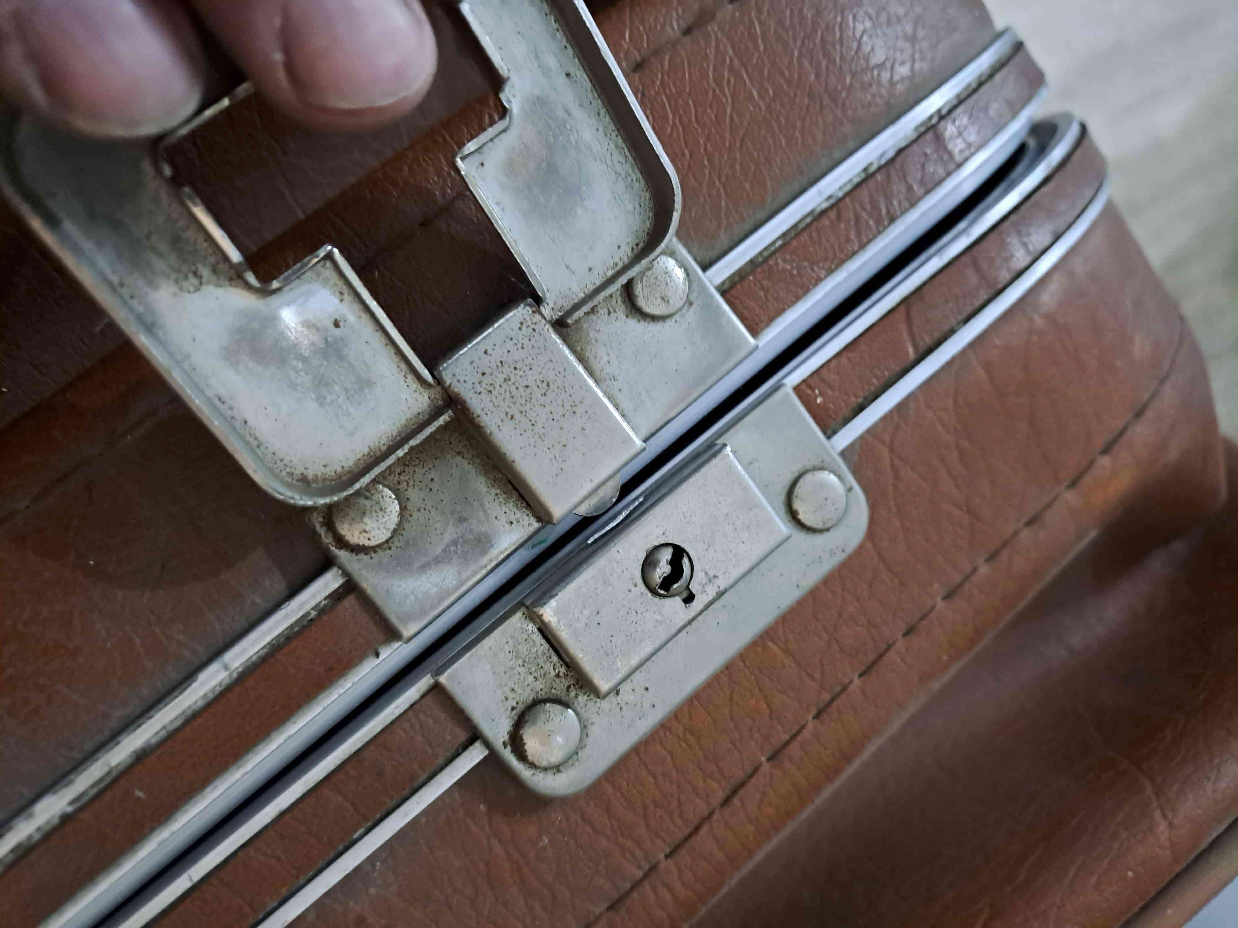 Conjunto de 3 Maletas de cuero vintage grande - miniatura 5