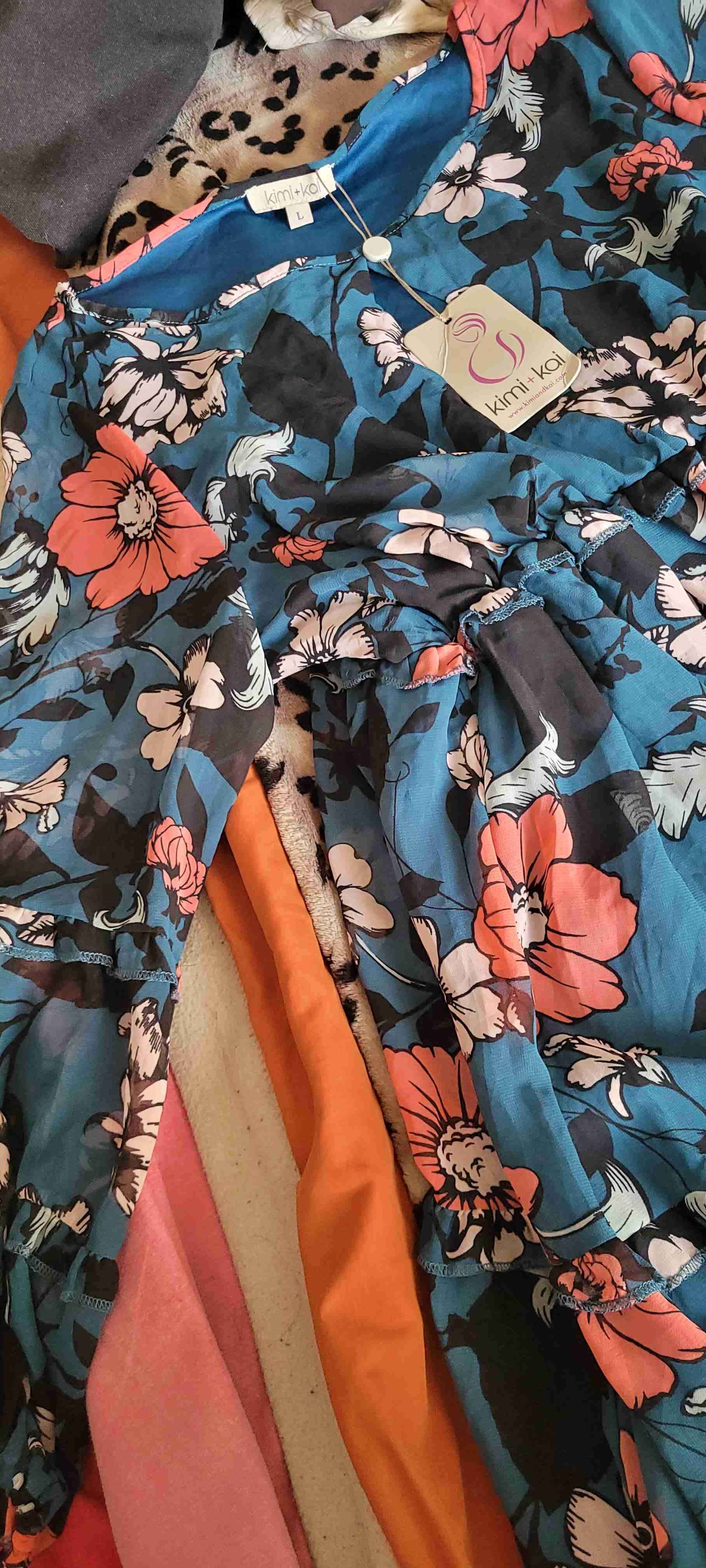 Vestido floral azul Kimi + Kai - miniatura 2