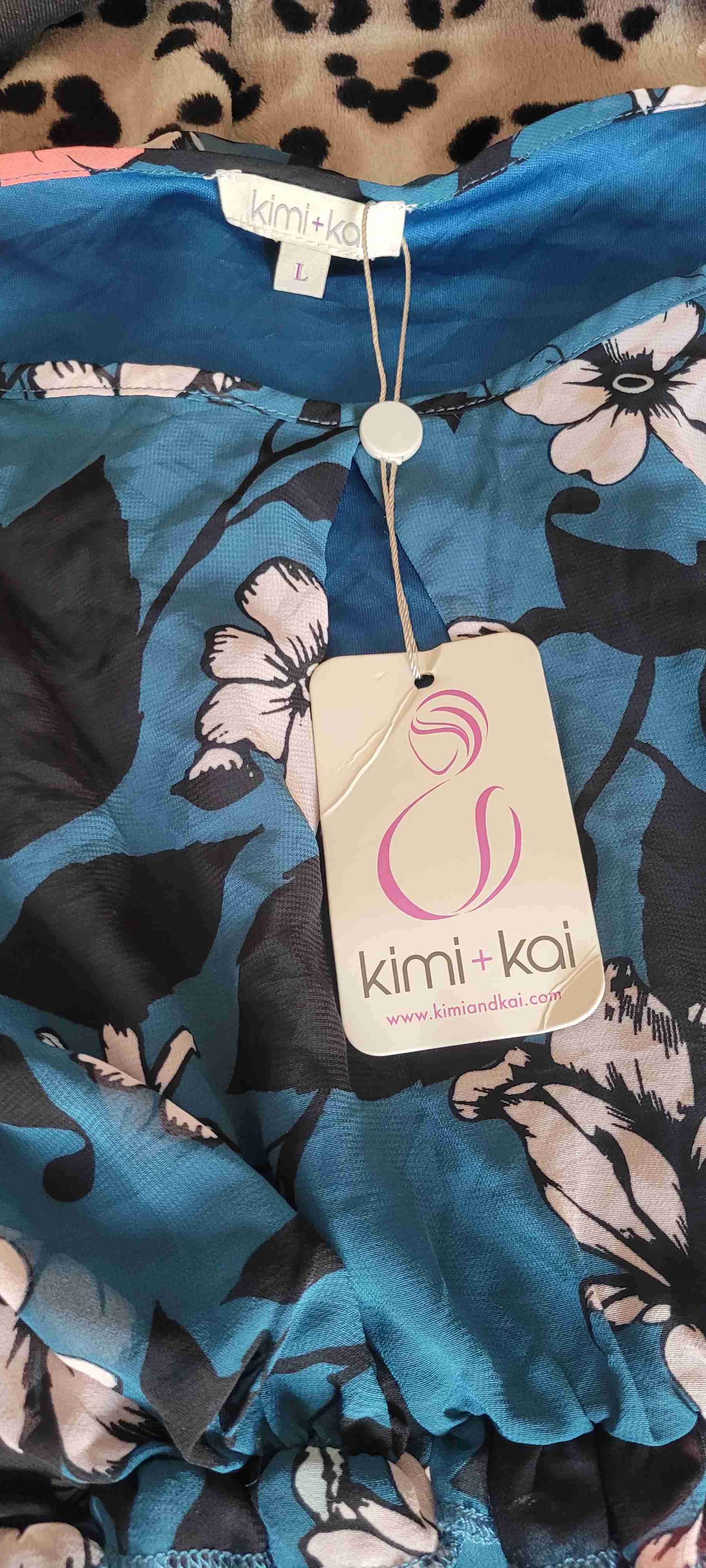 Vestido floral azul Kimi + Kai - miniatura 3