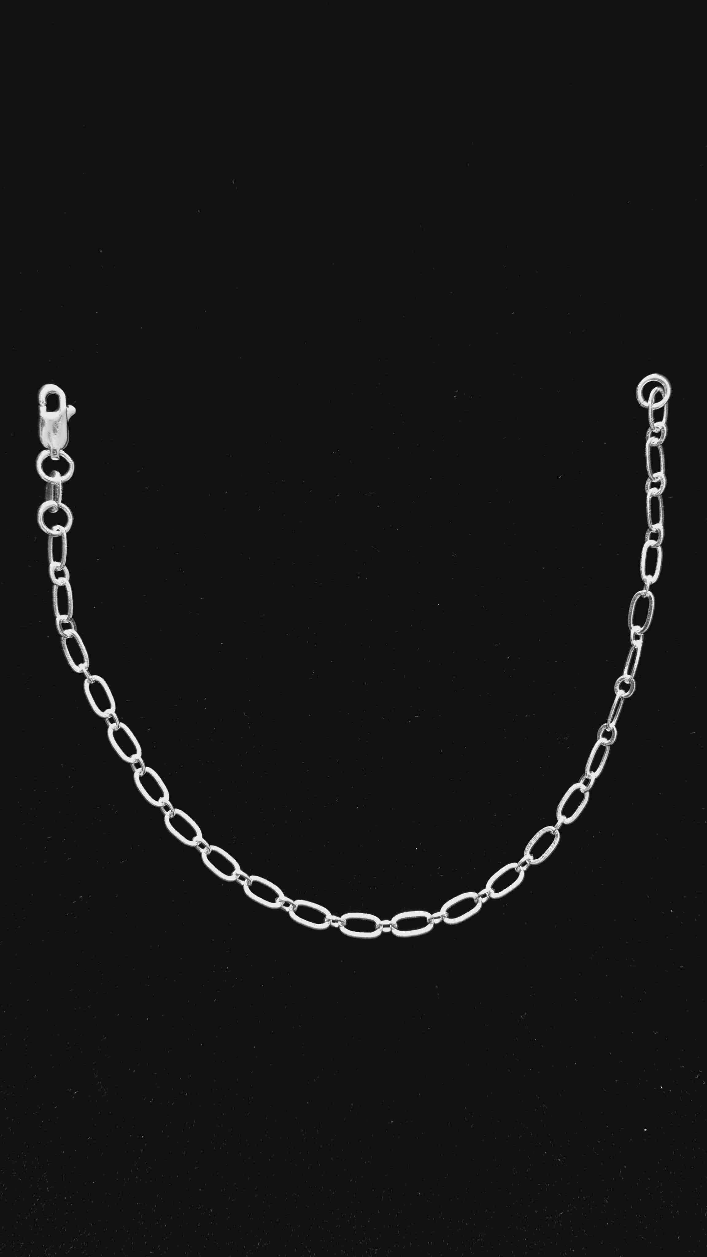 Pulsera de eslabones plateada