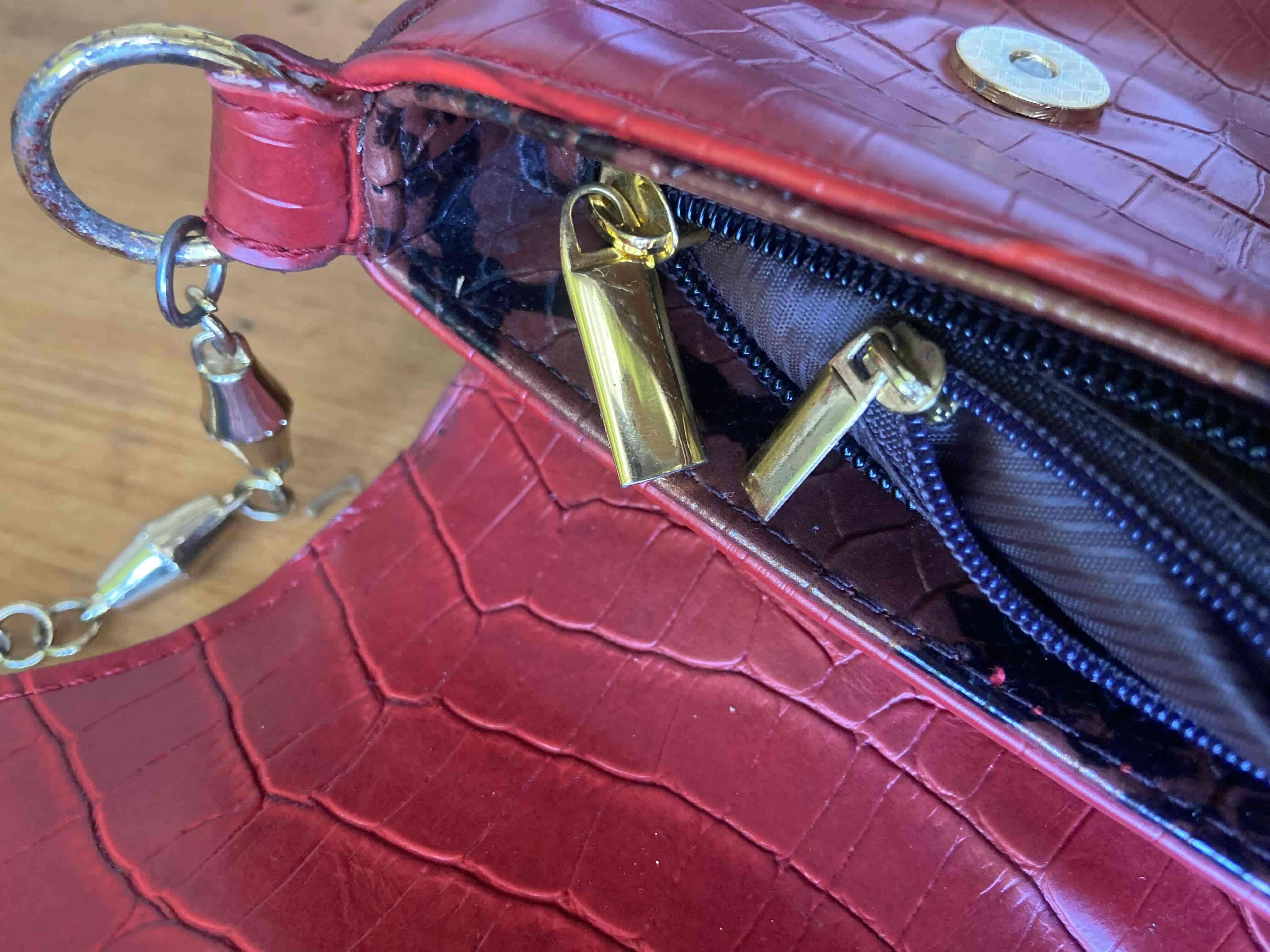 Cartera de mano exclusiva con diseño de pitón - miniatura 5