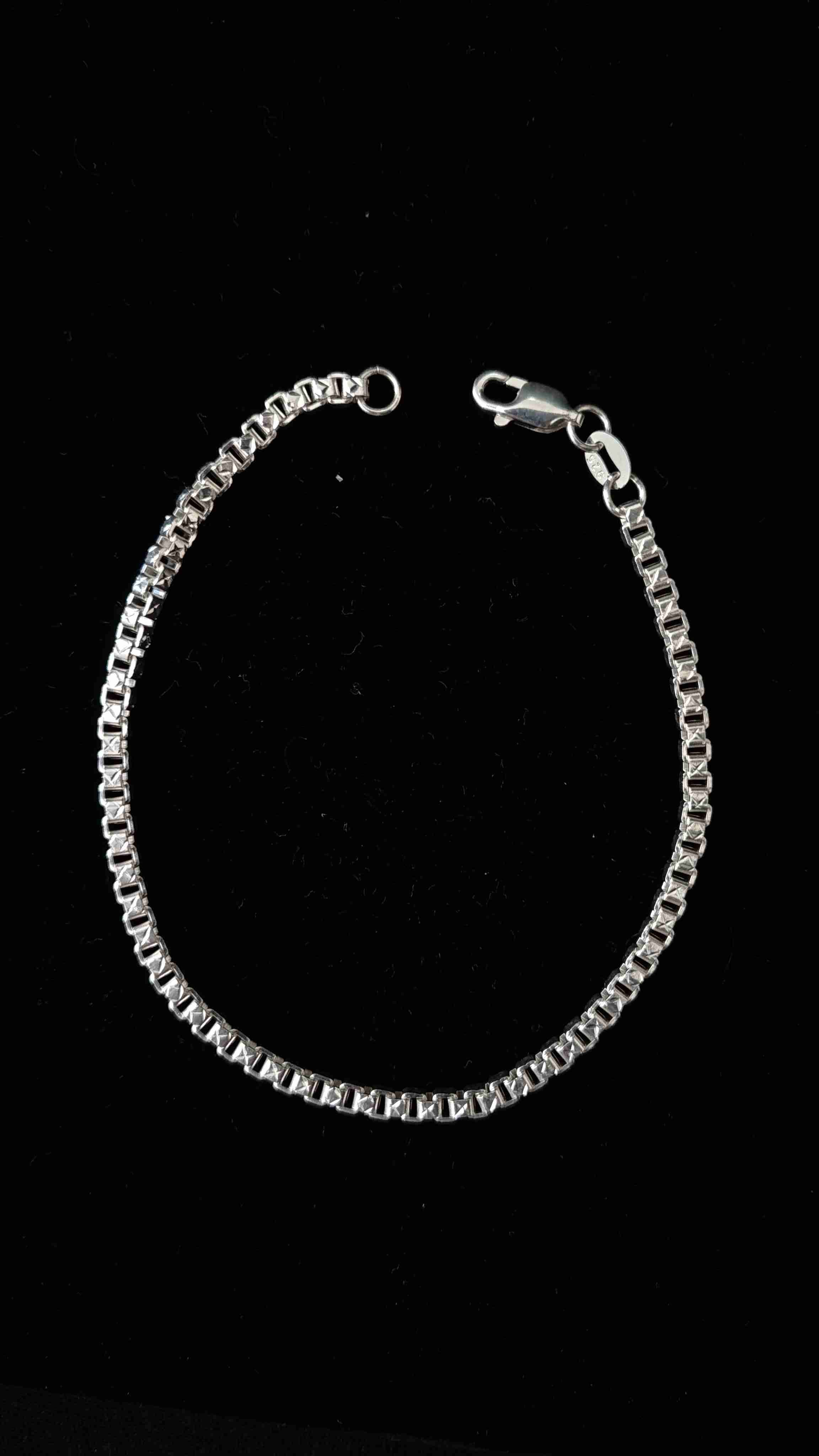 Pulsera de plata estilo eslabón