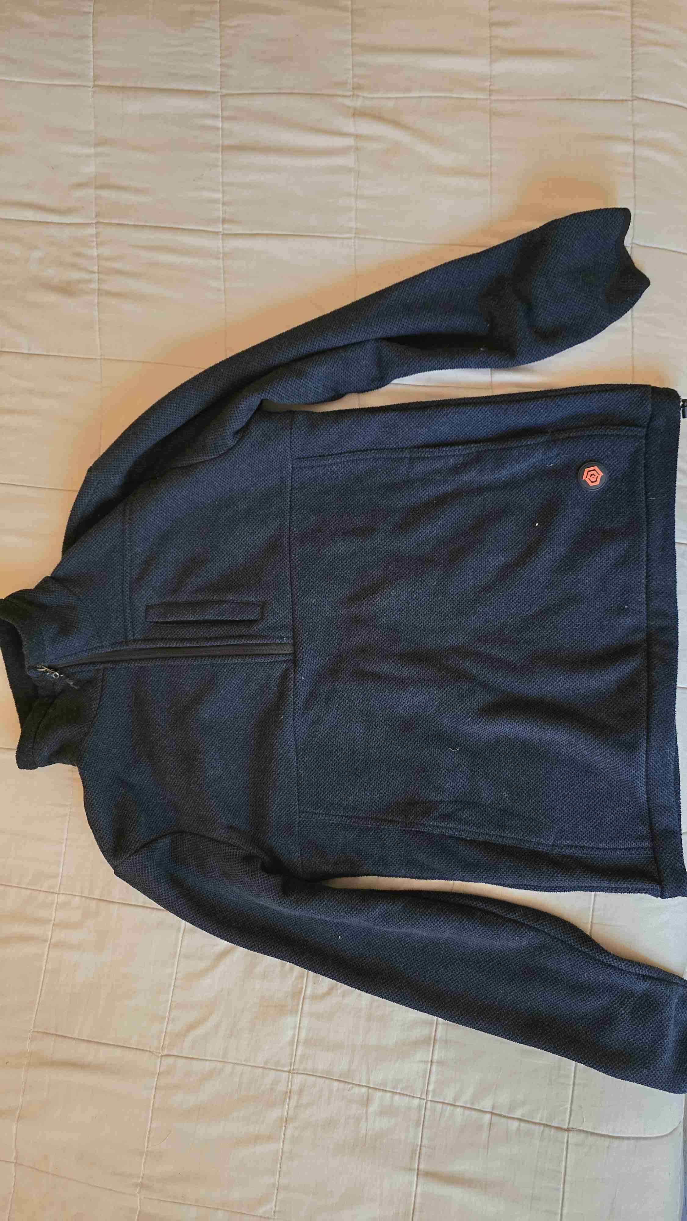 Polerón azul oscuro con cierre Unisex - miniatura 1