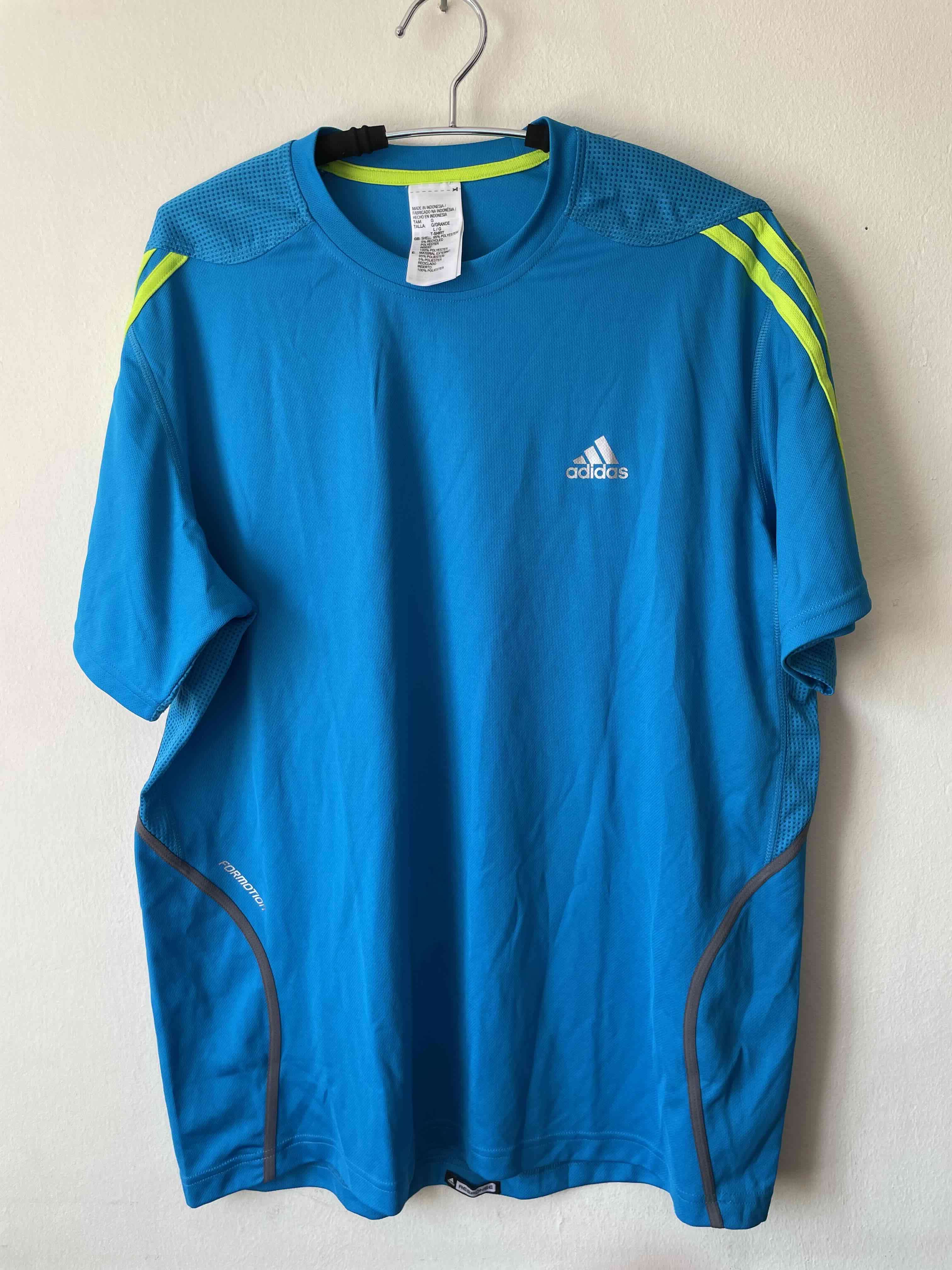 Polera deportiva azul Adidas - miniatura 1