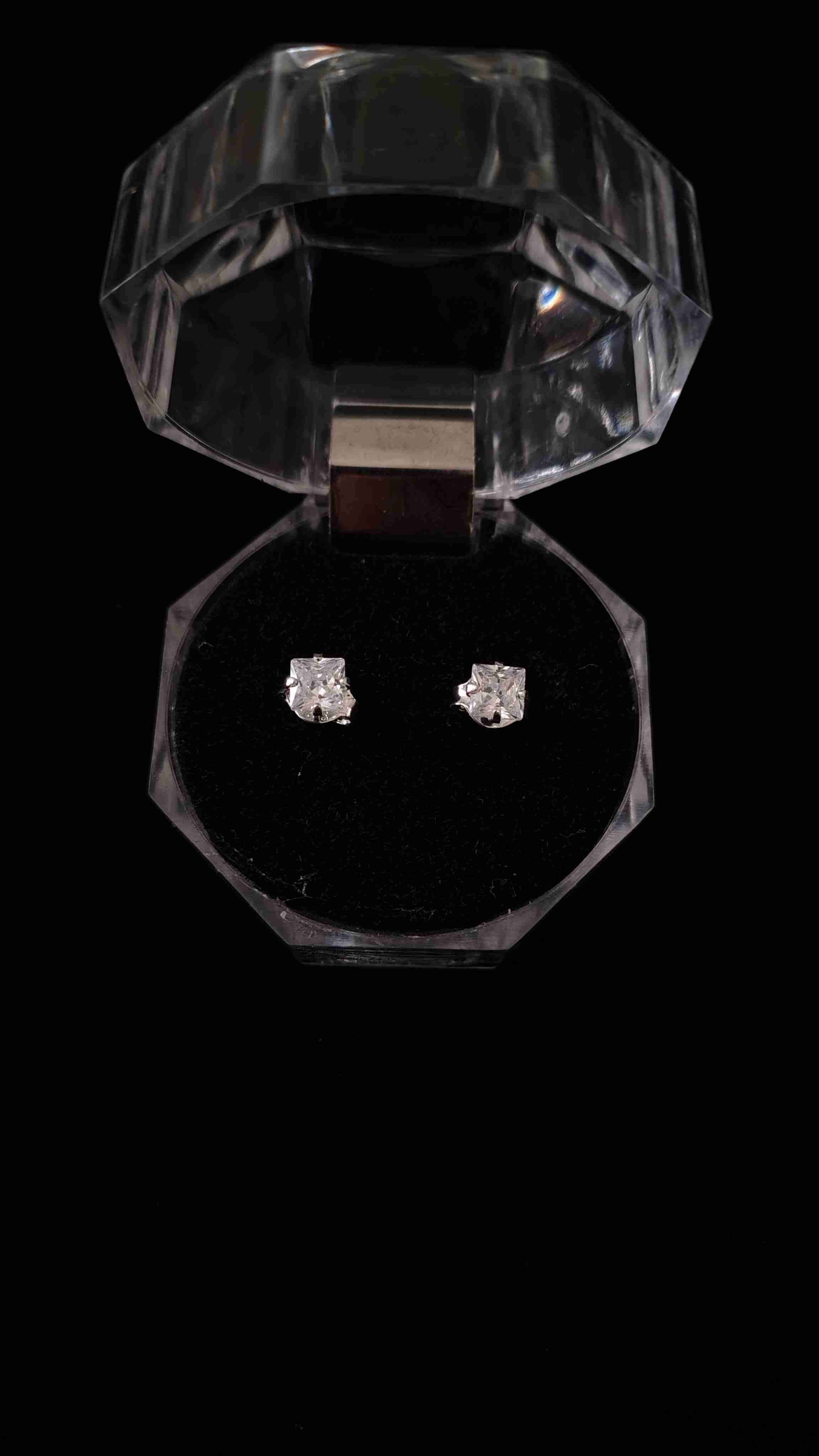 Aros de plata con circones - miniatura 1