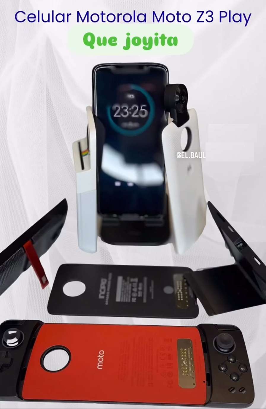 Motorola Moto Z3 Play con 6 Moto Mods