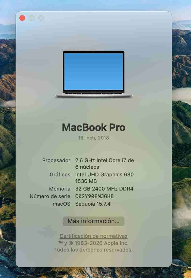 MacBook Pro 15" (2018) - 32GB RAM - 1TB SSD - miniatura 2