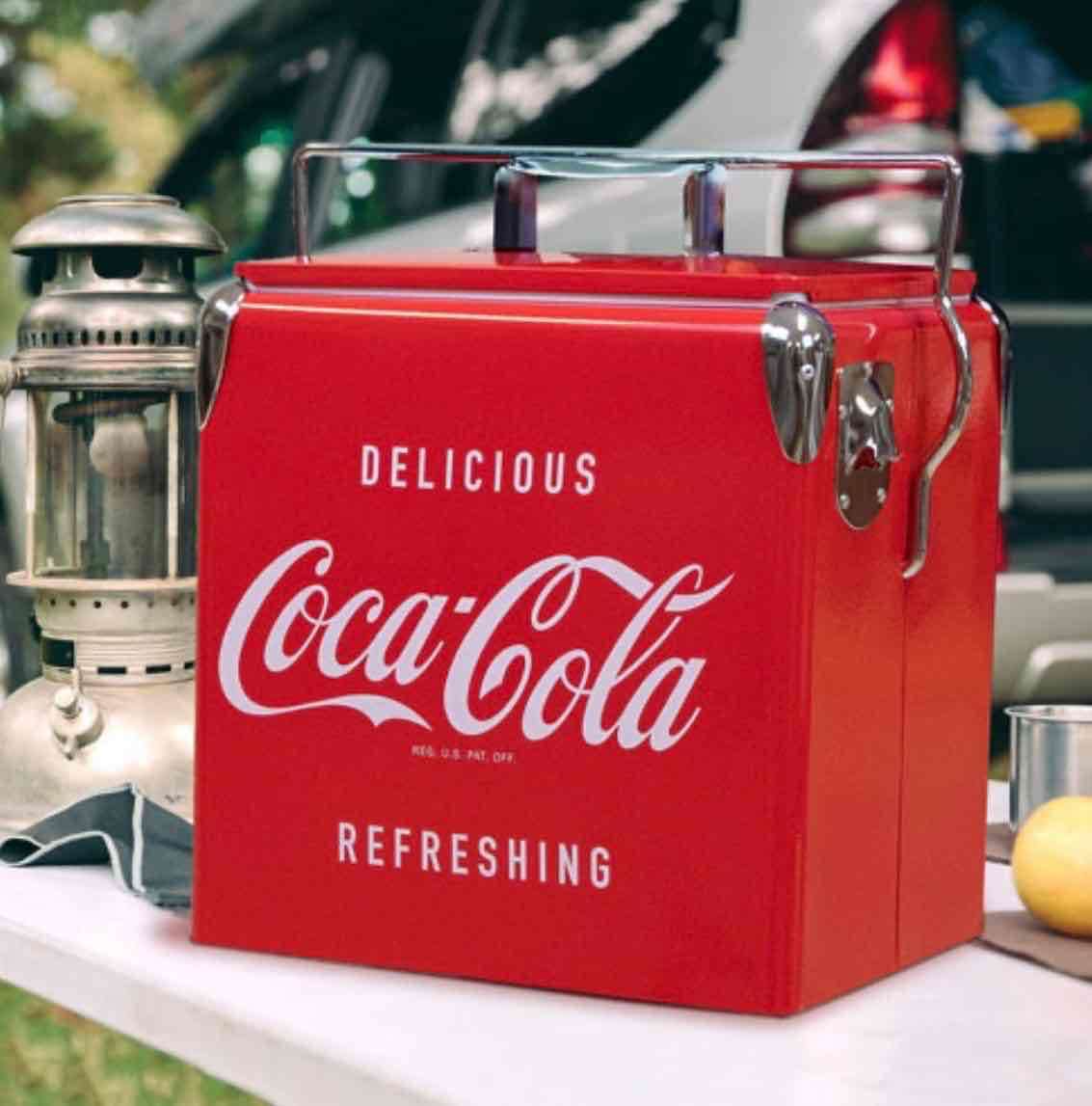 Cooler Coca-Cola vintage rojo - 1