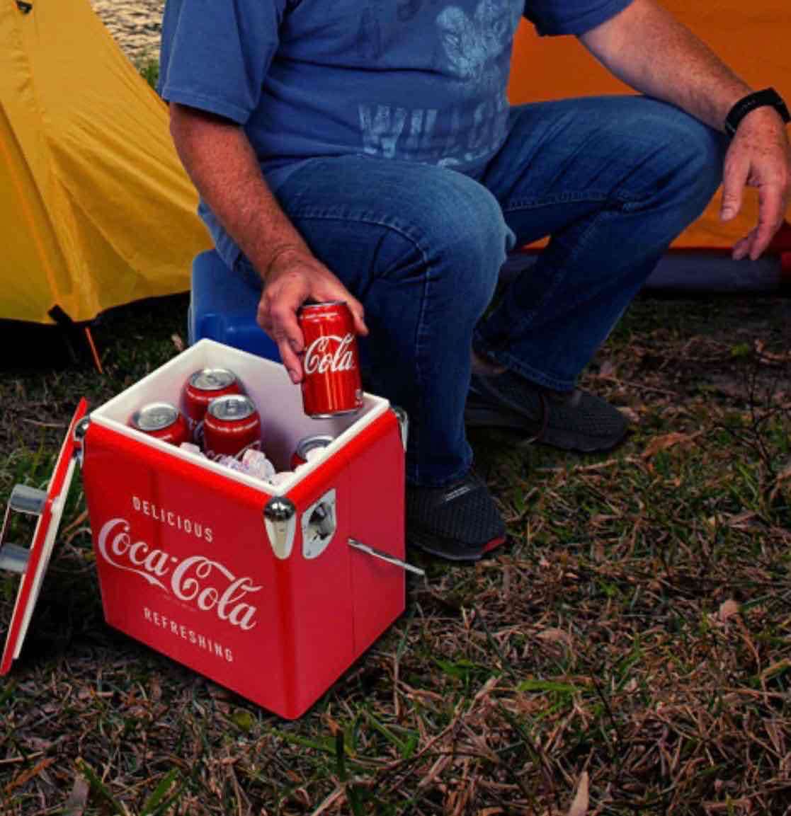 Cooler Coca-Cola vintage rojo - 3