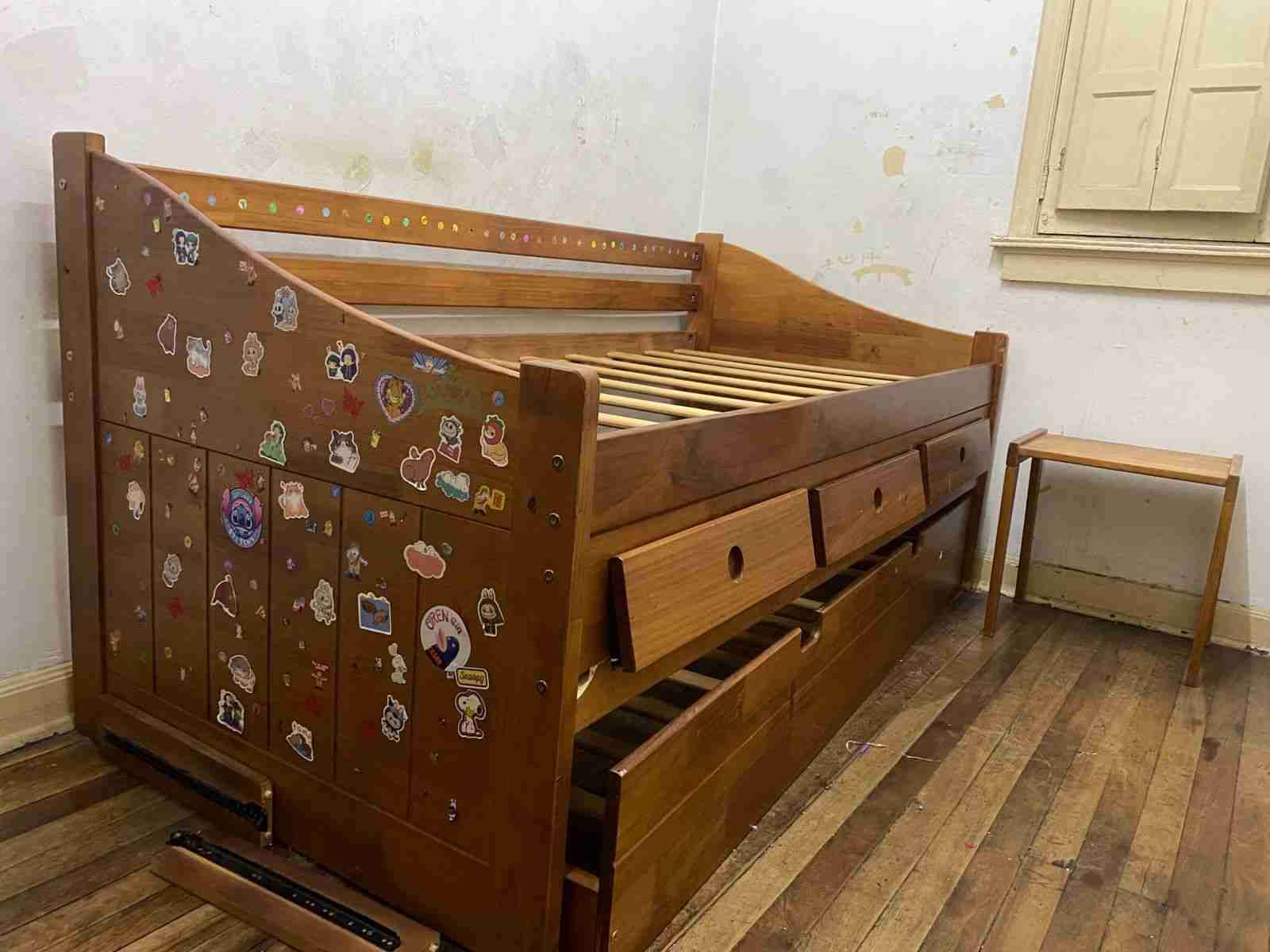 Cama nido de madera infantil