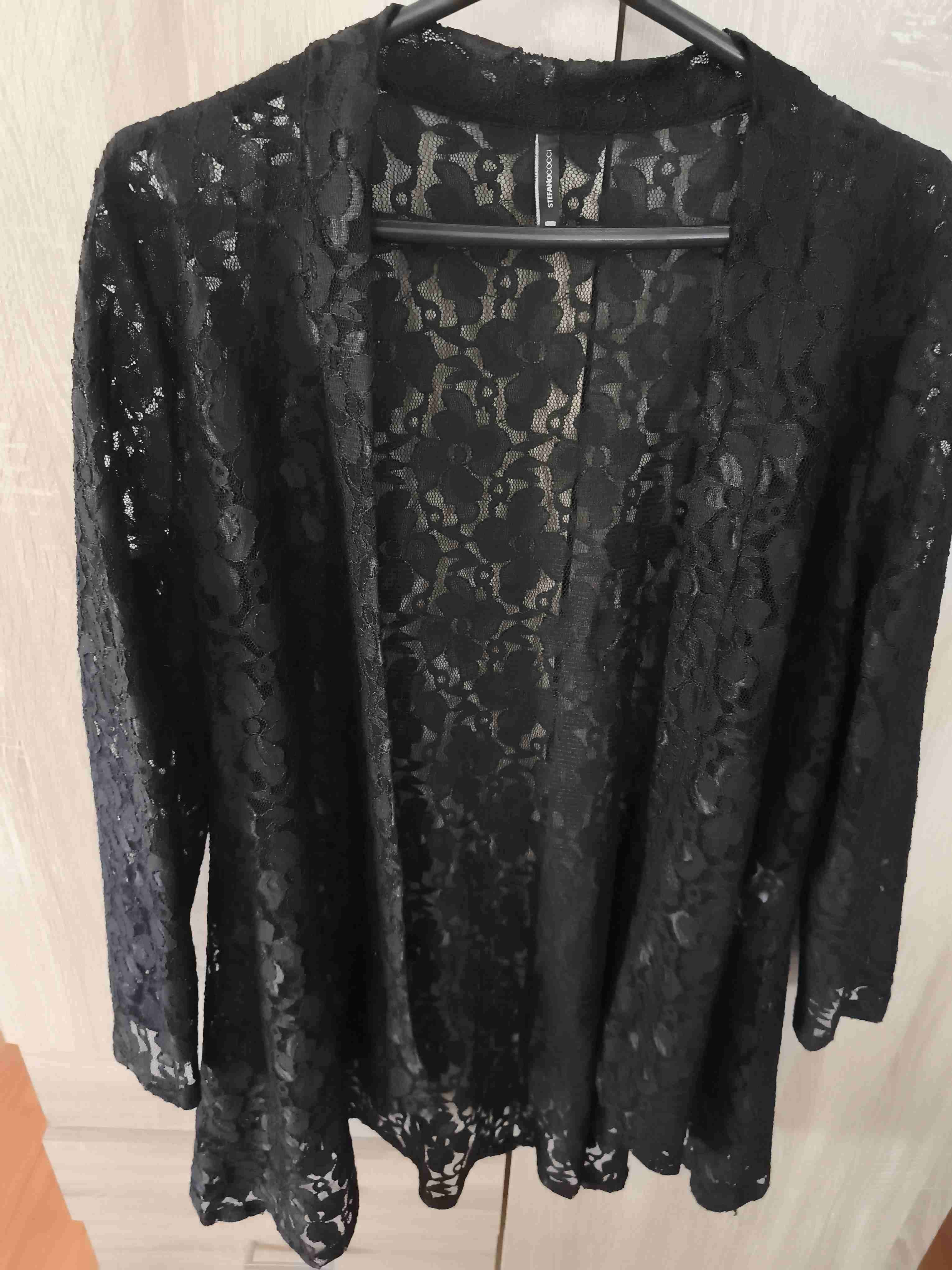 Cardigan encaje negro elegante - miniatura 1