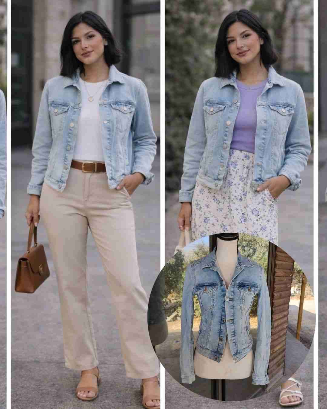 Chaqueta de mezclilla celeste