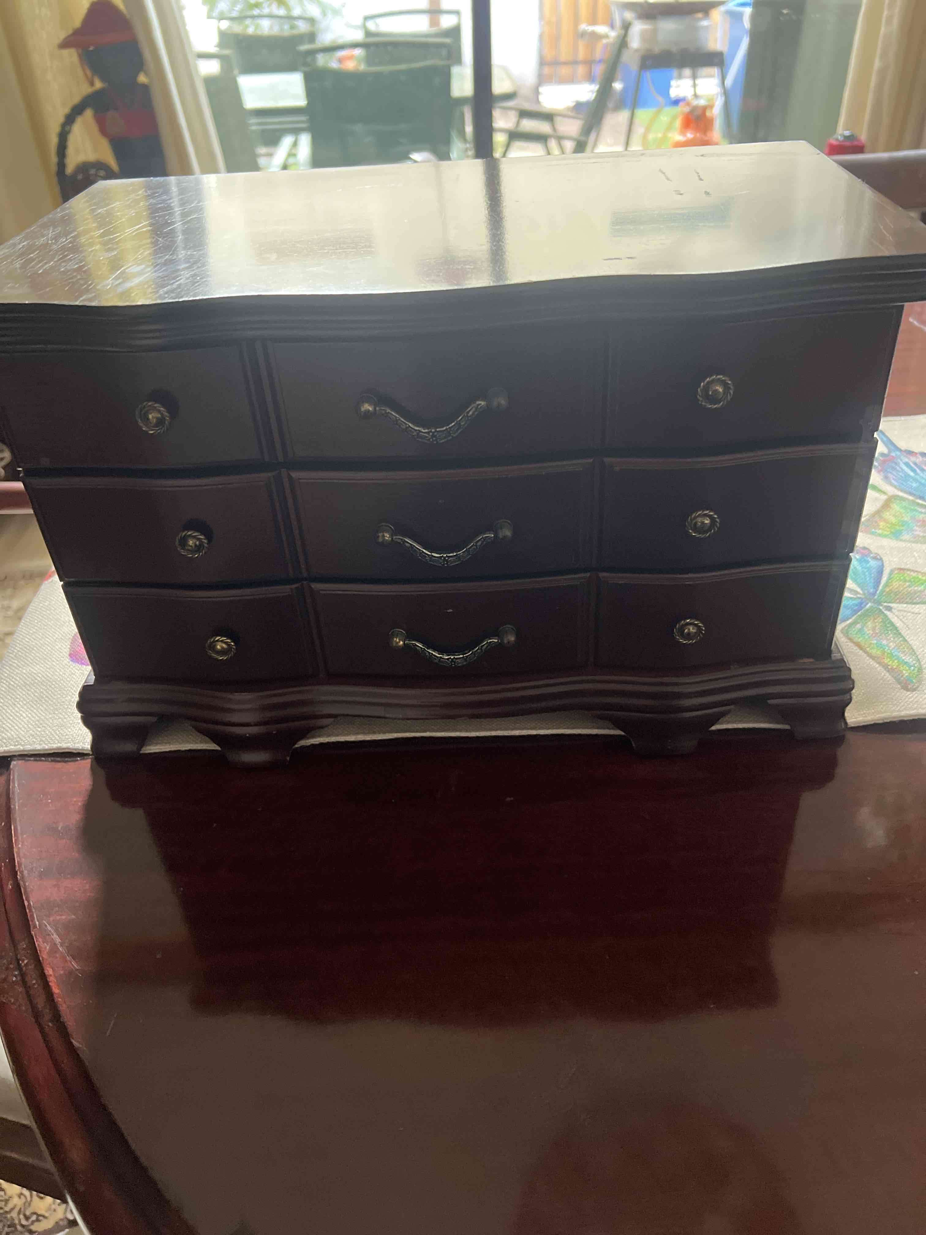 Joyero de madera con espejo - miniatura 4