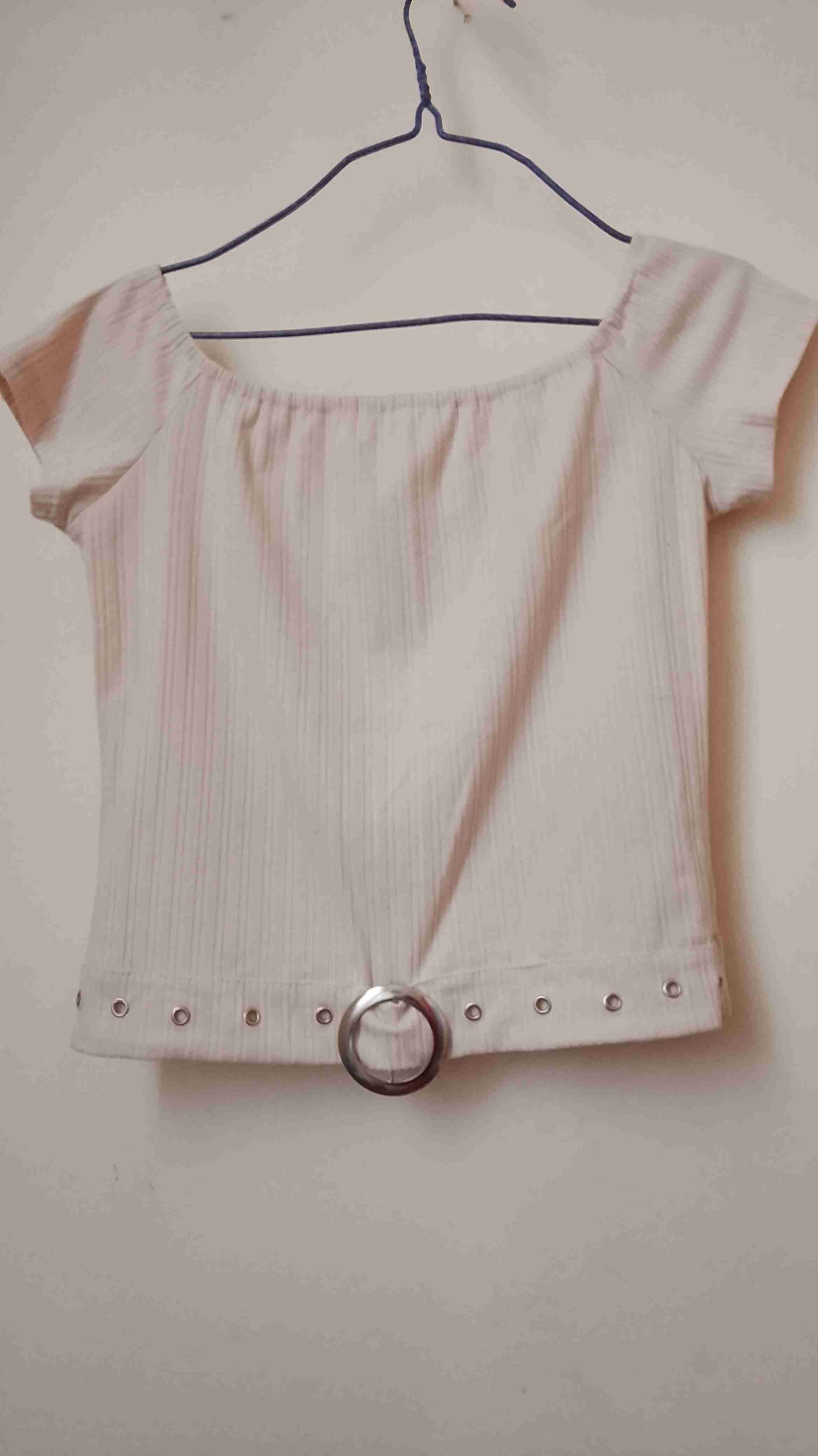 Polera blanca corta - miniatura 1