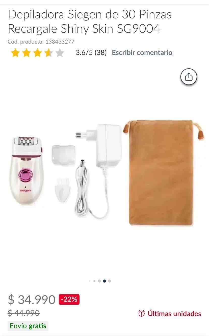 Depiladora Siegen SG 9004 nueva - miniatura 2