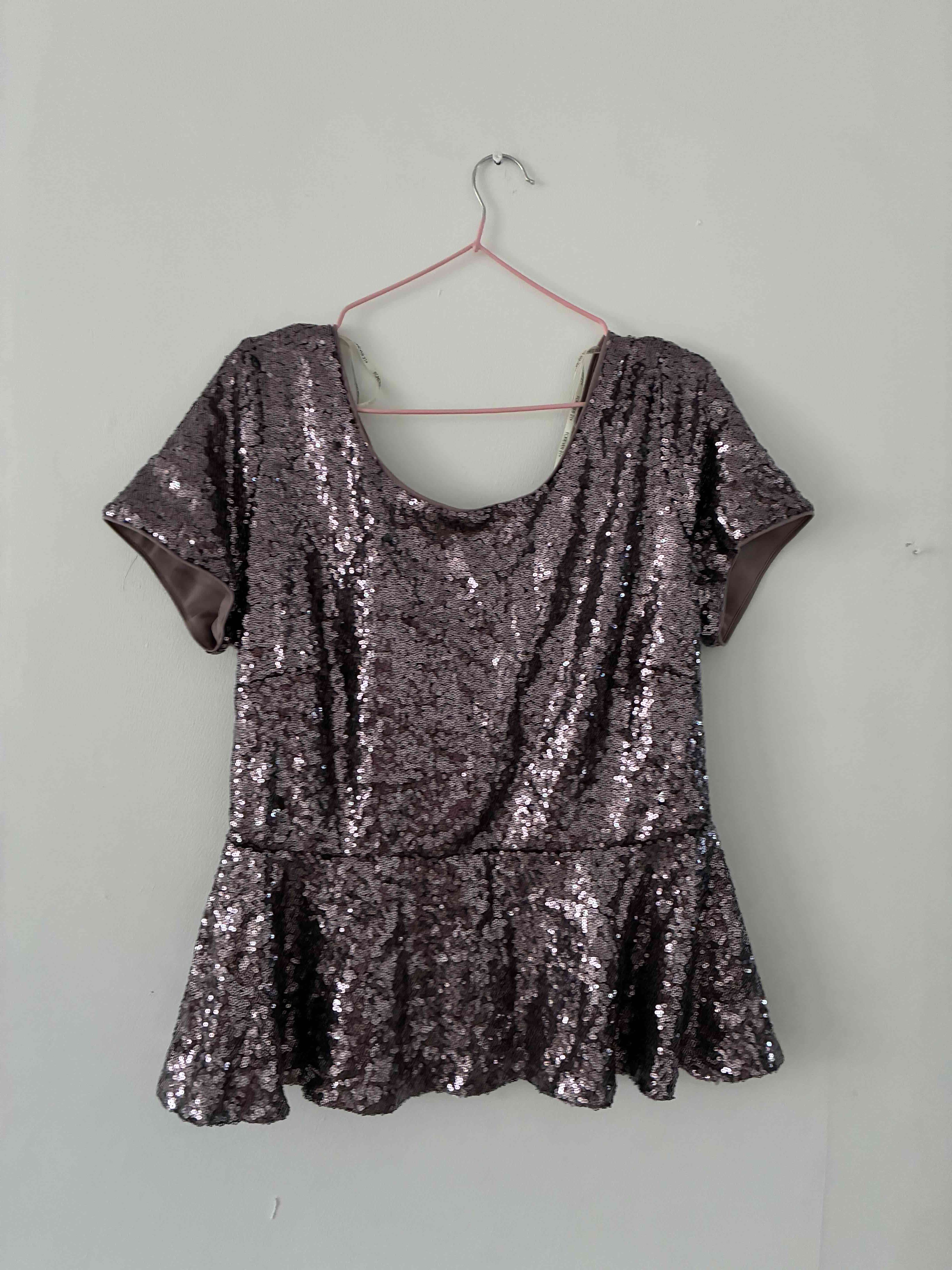 Polera de lentejuelas morado - miniatura 1