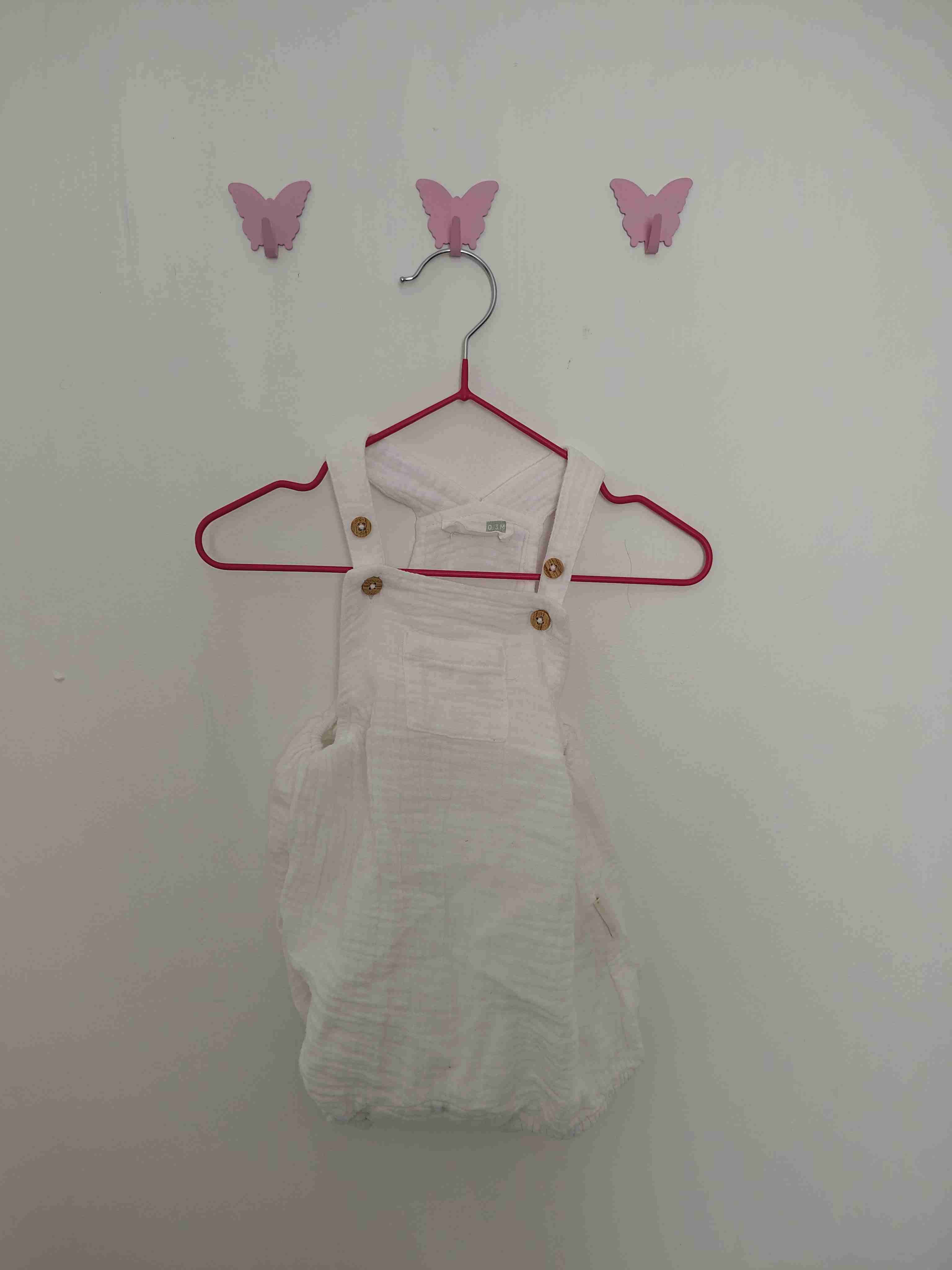 Enterito de bebé blanco con botones - 1