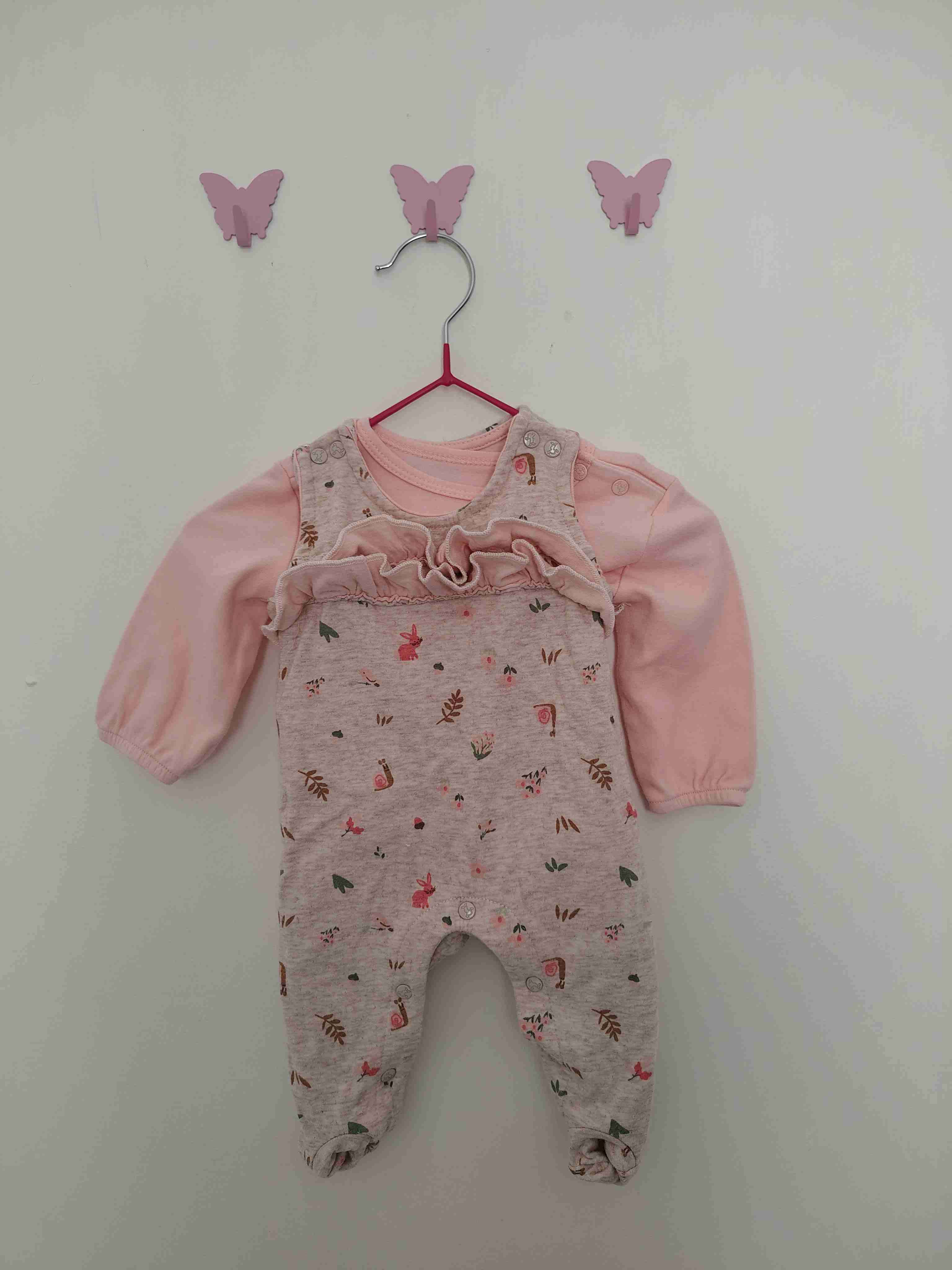 Enterito bebé rosado con estampado - miniatura 1