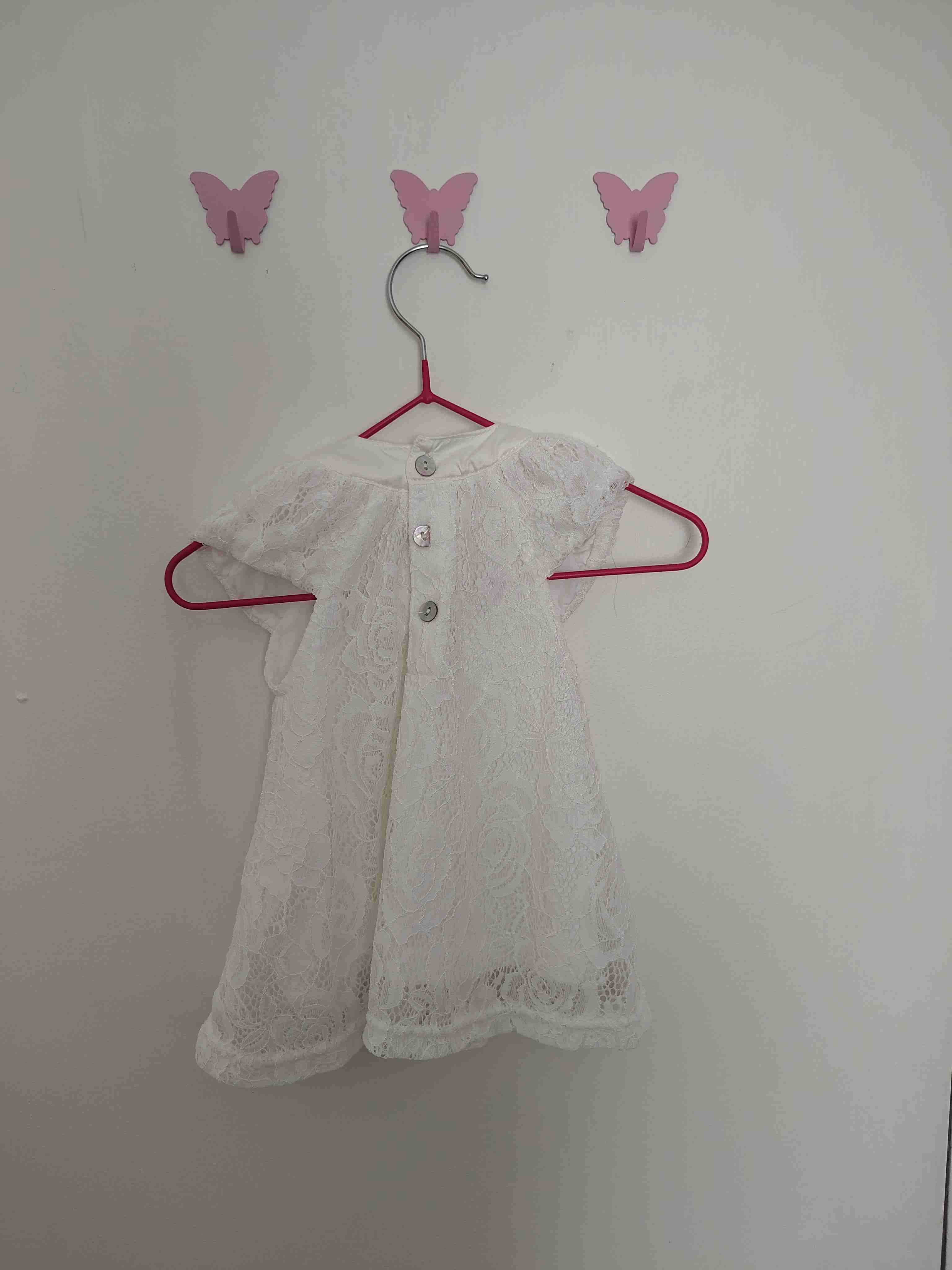 Vestido blanco encaje para niña - miniatura 2