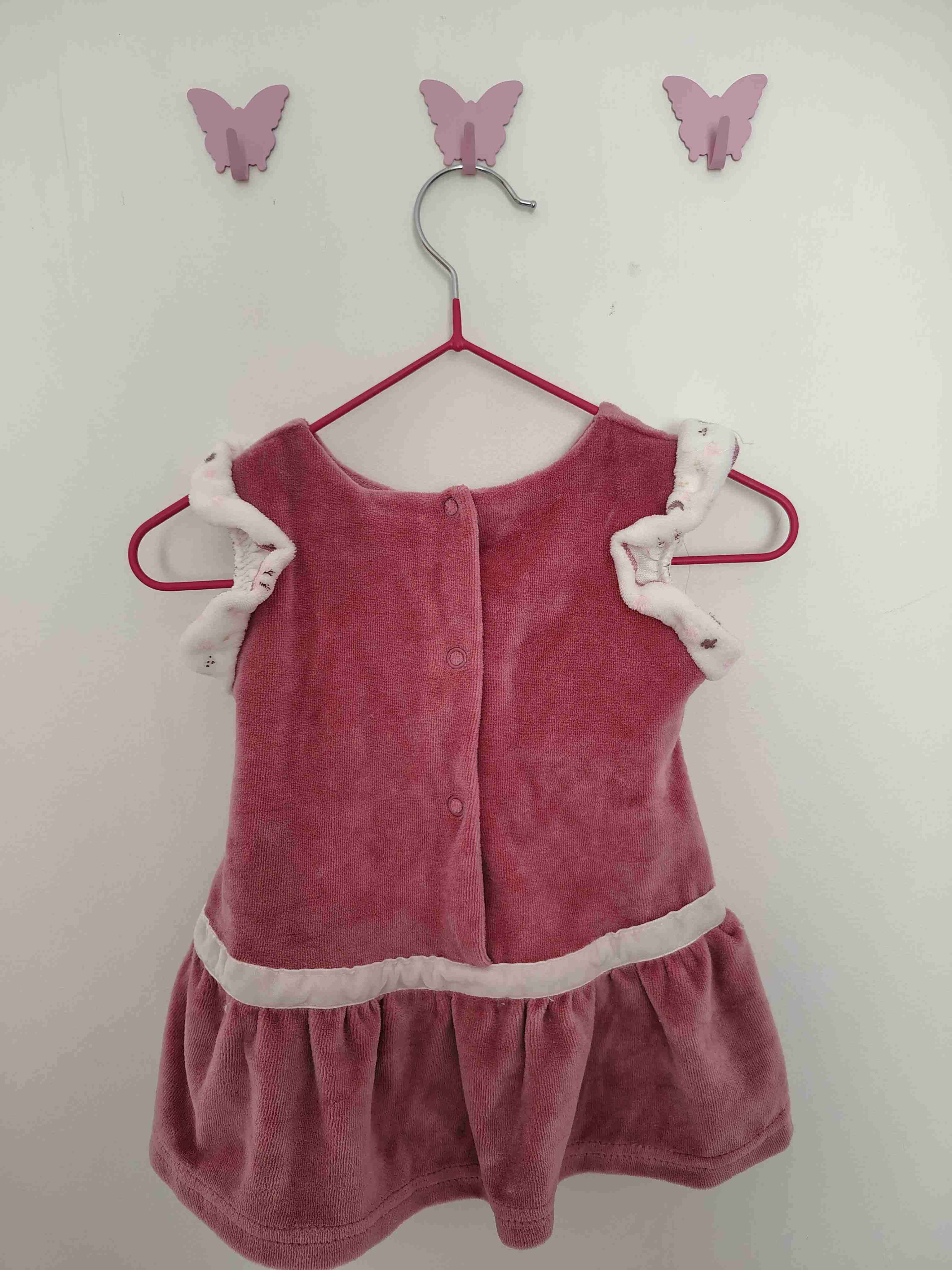Vestido rojo bebé con aplique - miniatura 2